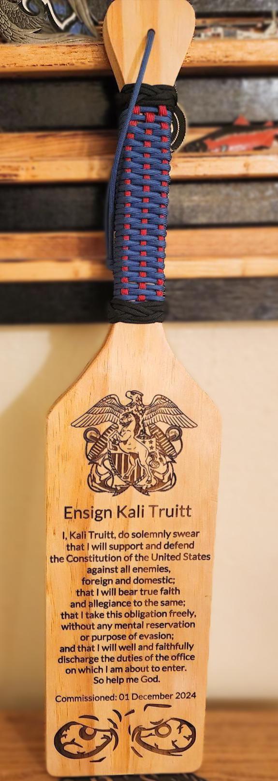 Pick two colors for the wrap and one color for the Turks head knot