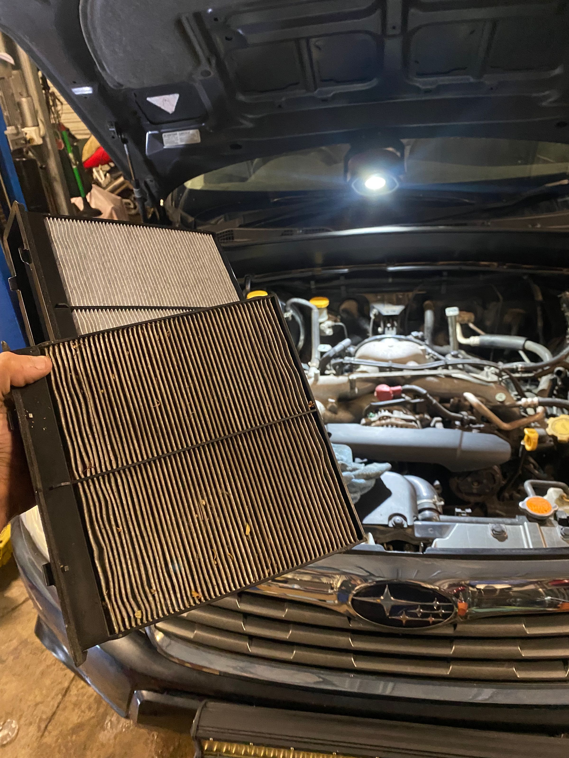 Dirty pollen ( ac ) filters 