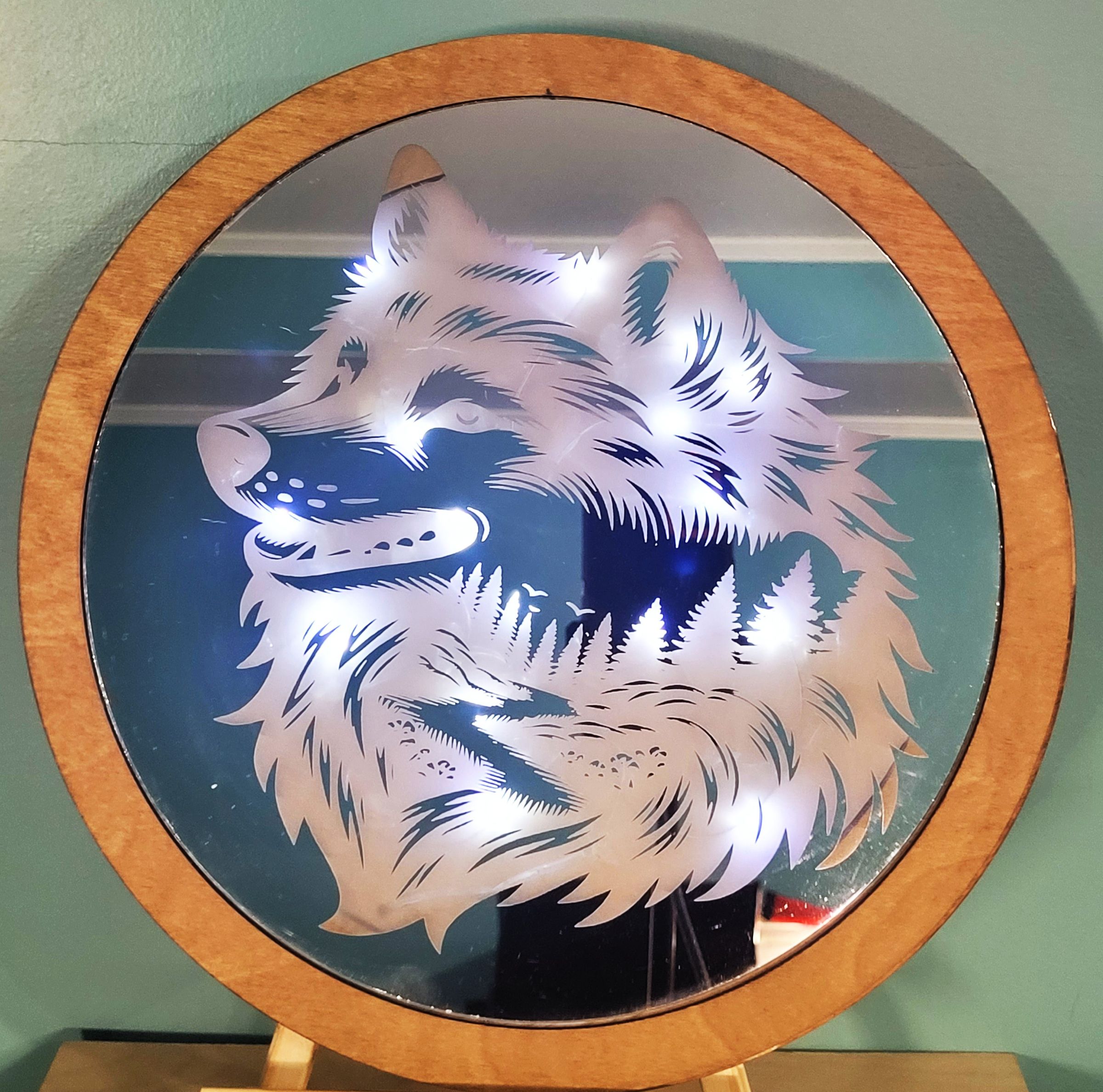 10" Mirror w/ Lights $85