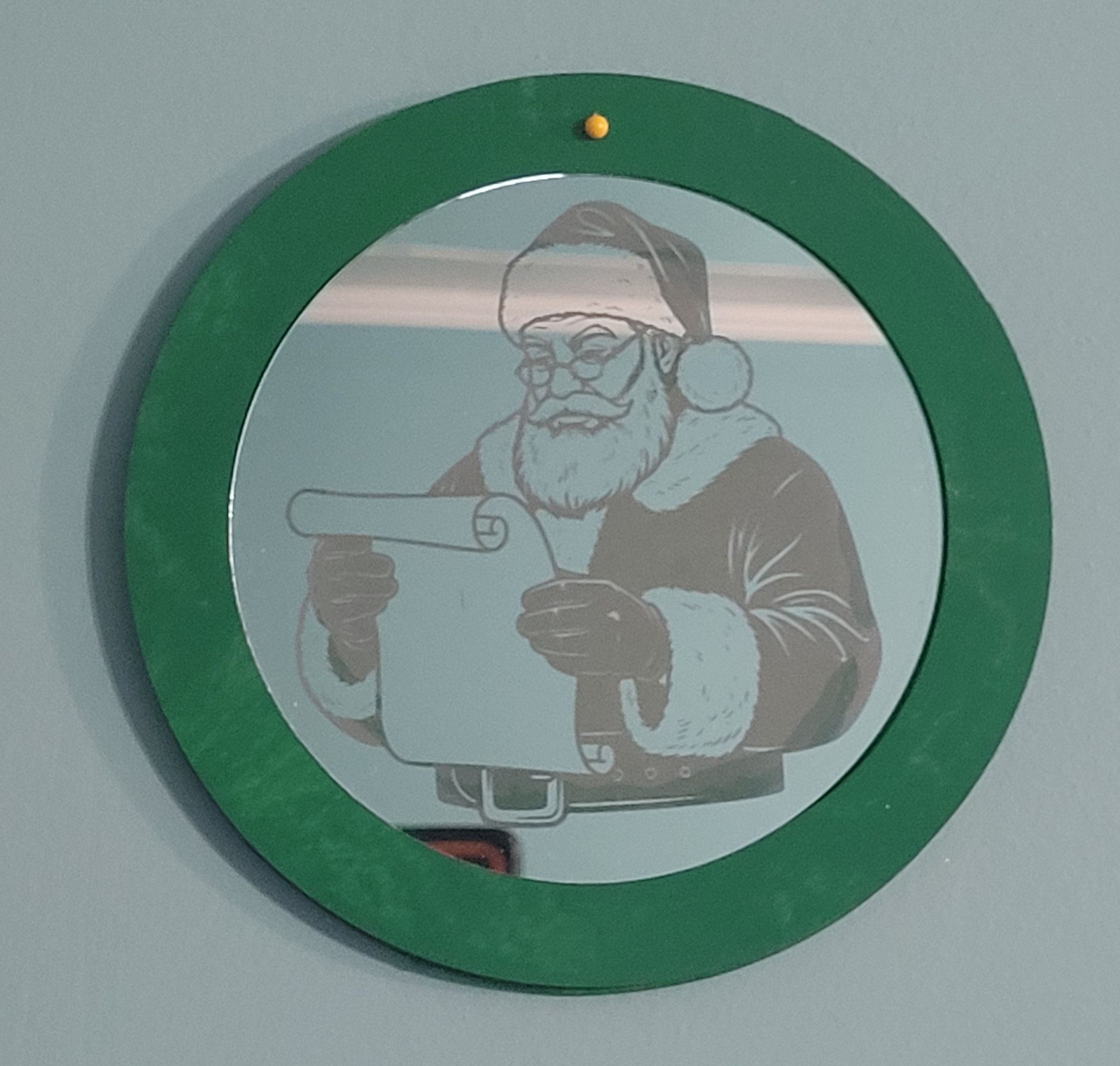 5" Mirror for Wall or Christmas Ornament $16