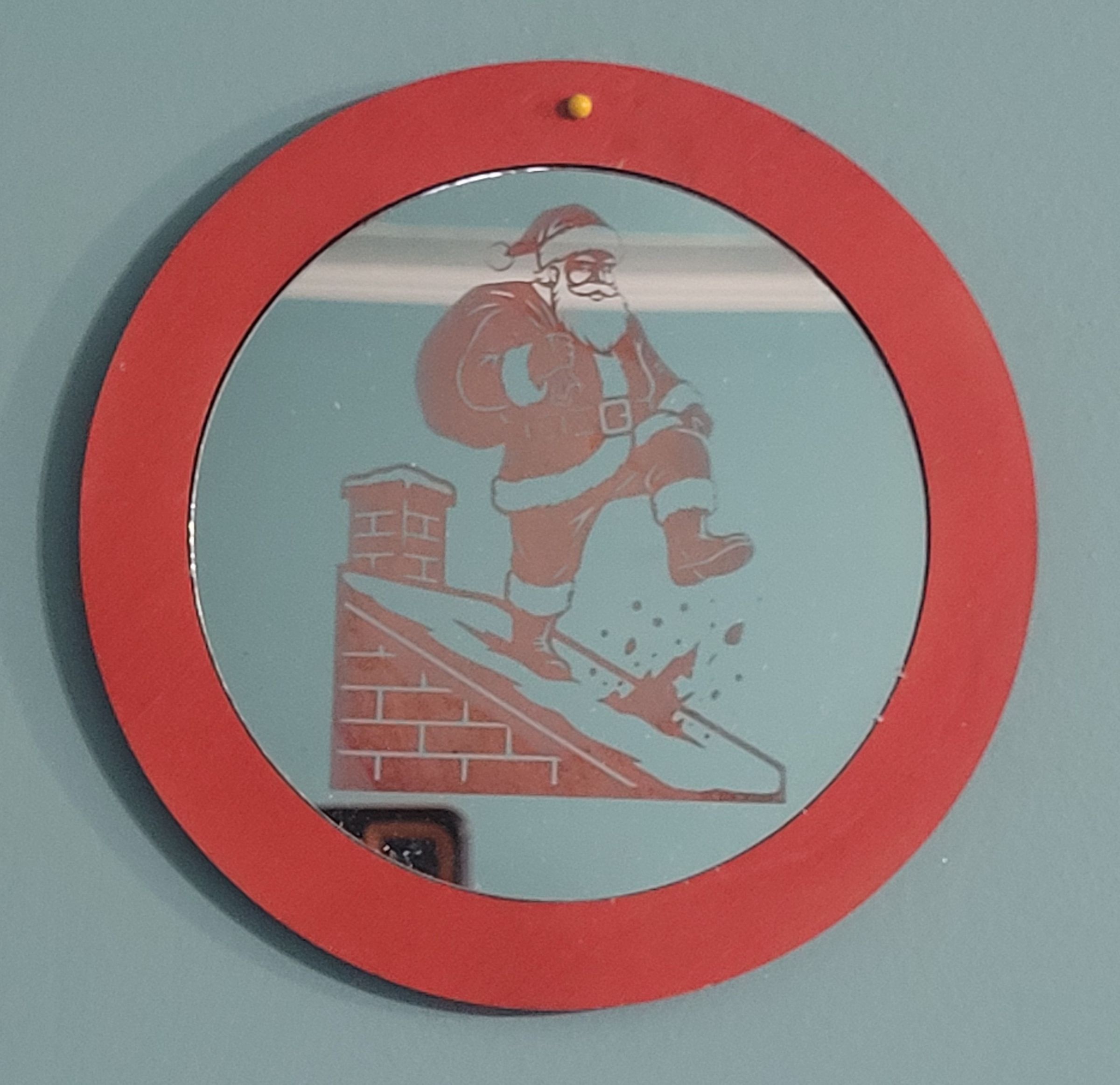 5" Mirror for Wall or Christmas Ornament $16