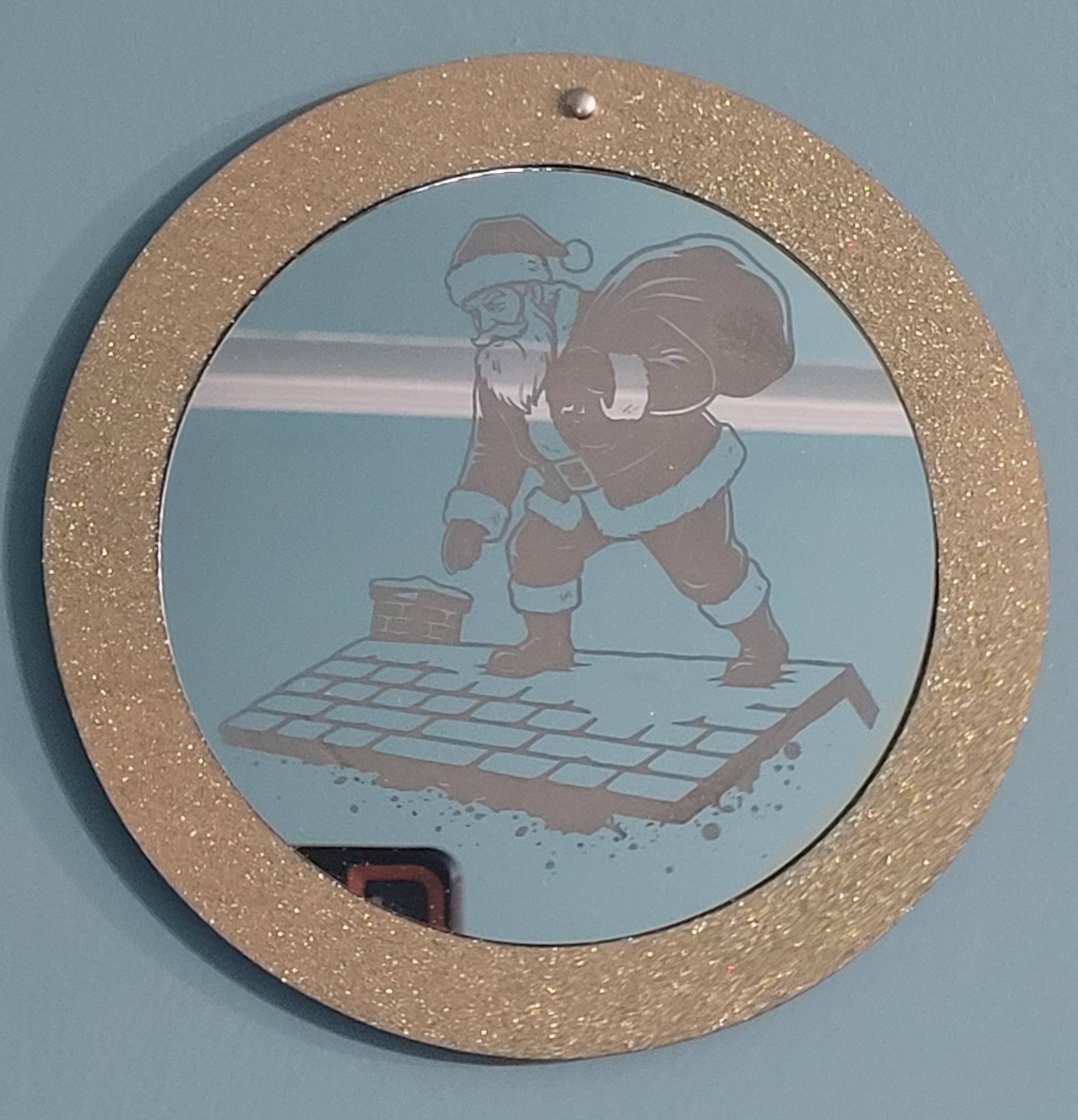 5" Mirror for Wall or Christmas Ornament $16