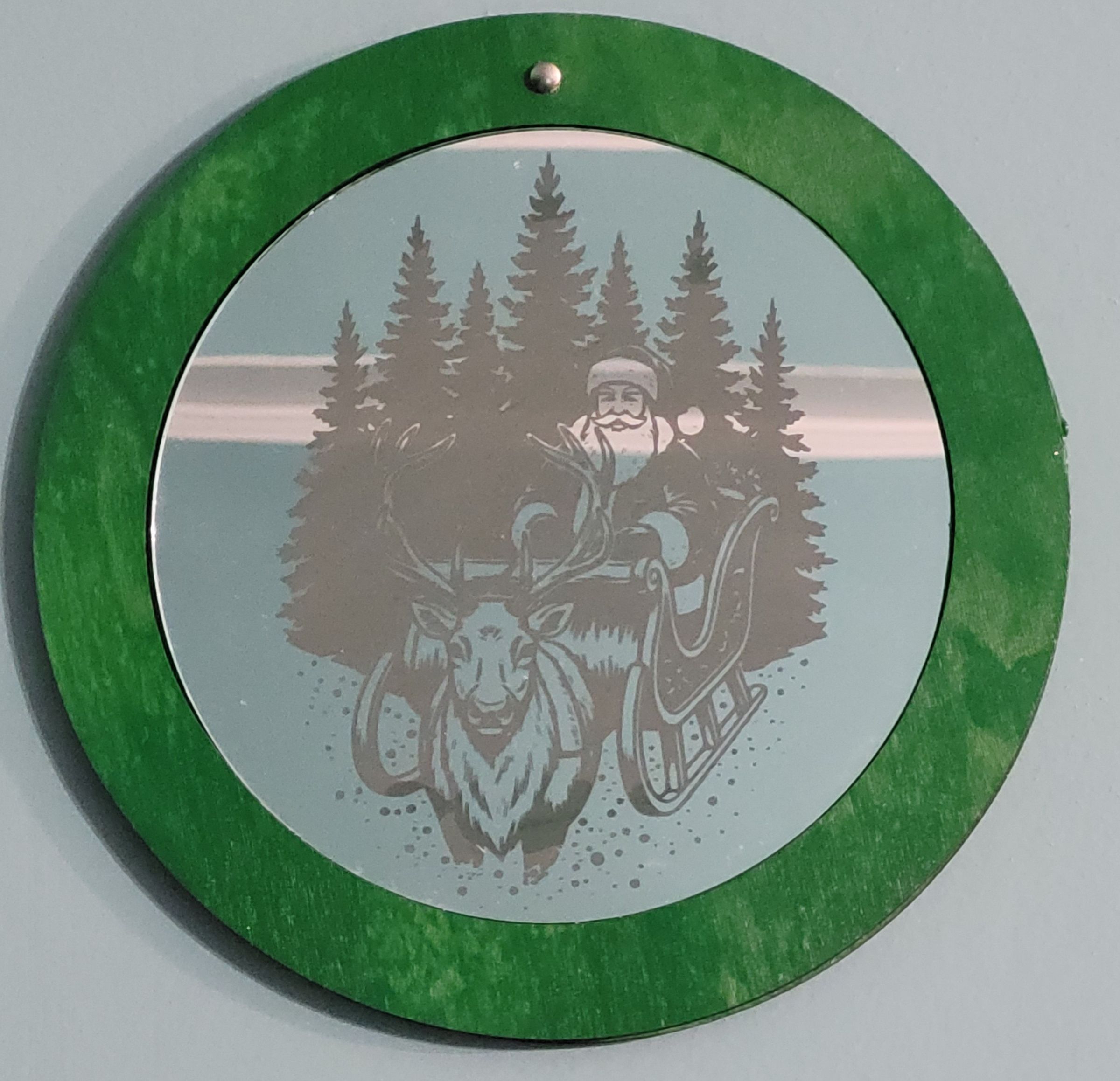 5" Mirror for Wall or Christmas Ornament $16