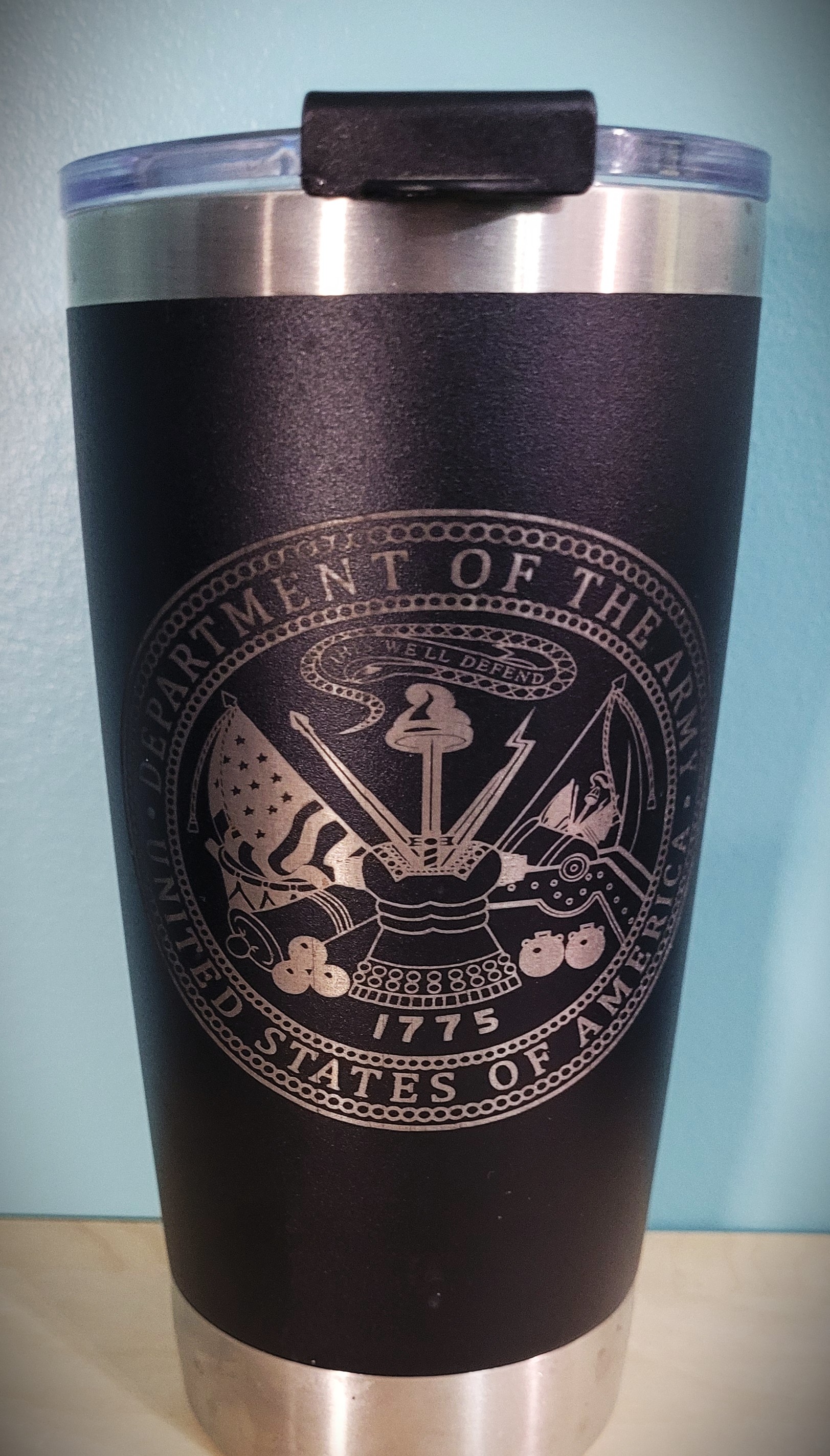 Army Tumbler $20 plus Shipping.