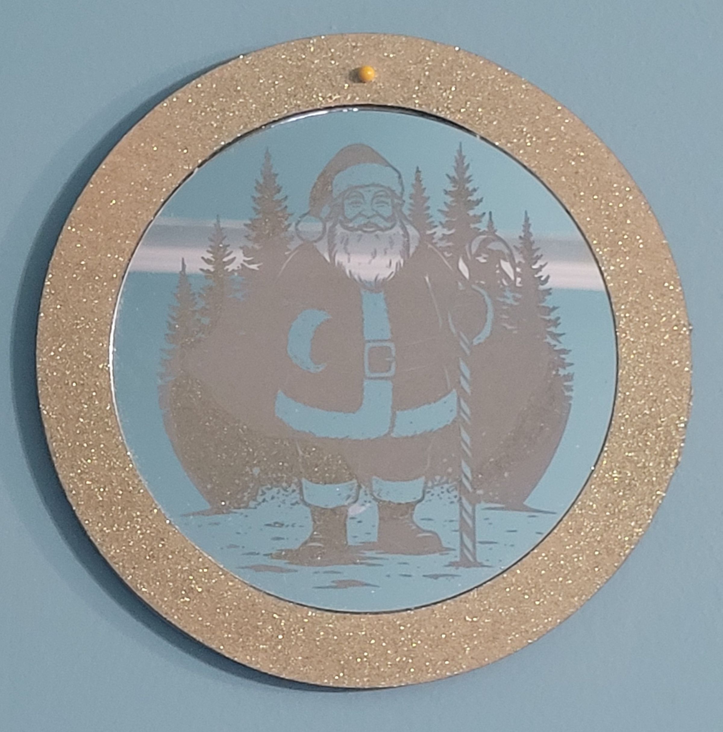 5" Mirror for Wall or Christmas Ornament $16