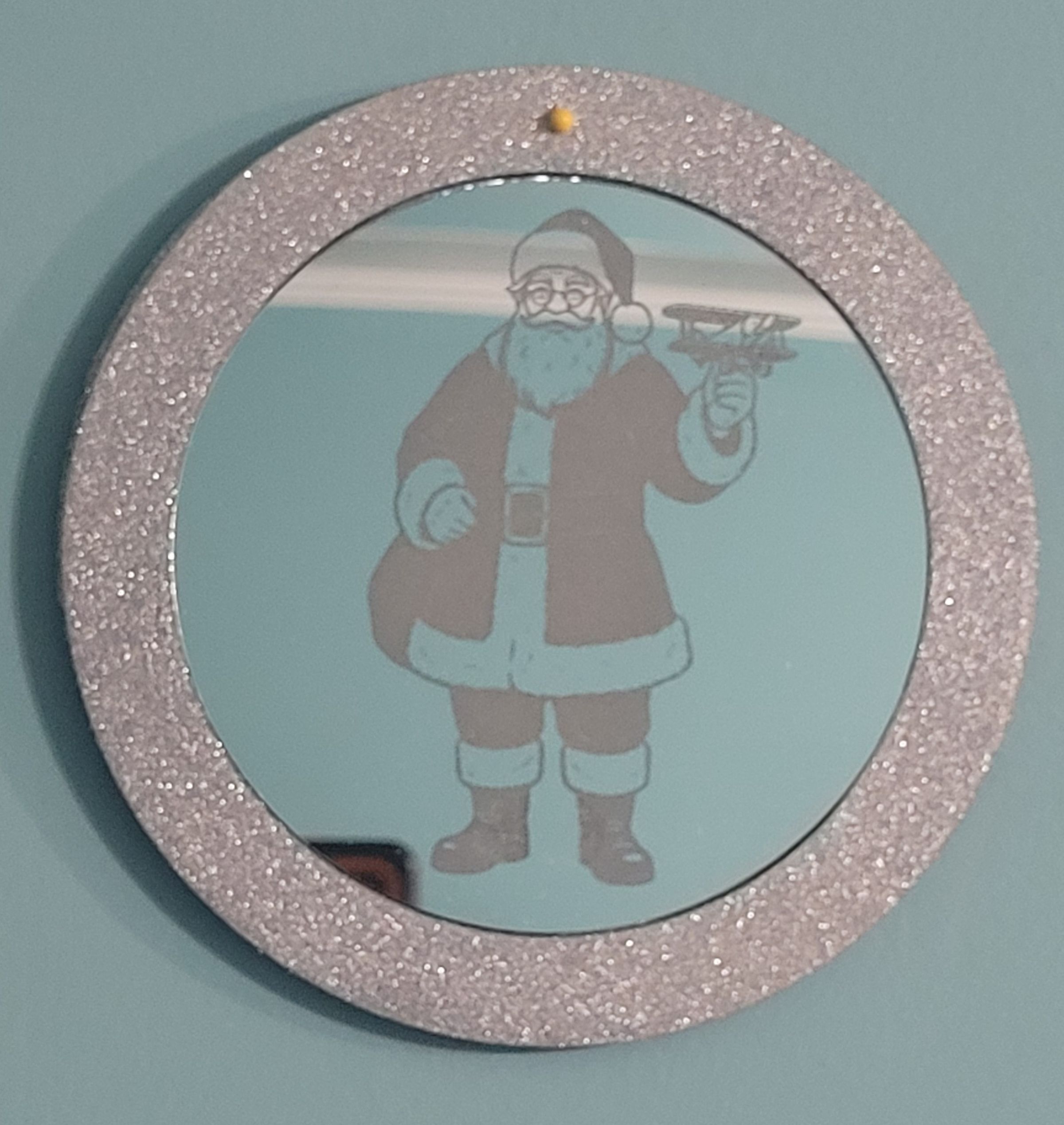 5" Mirror for Wall or Christmas Ornament $16