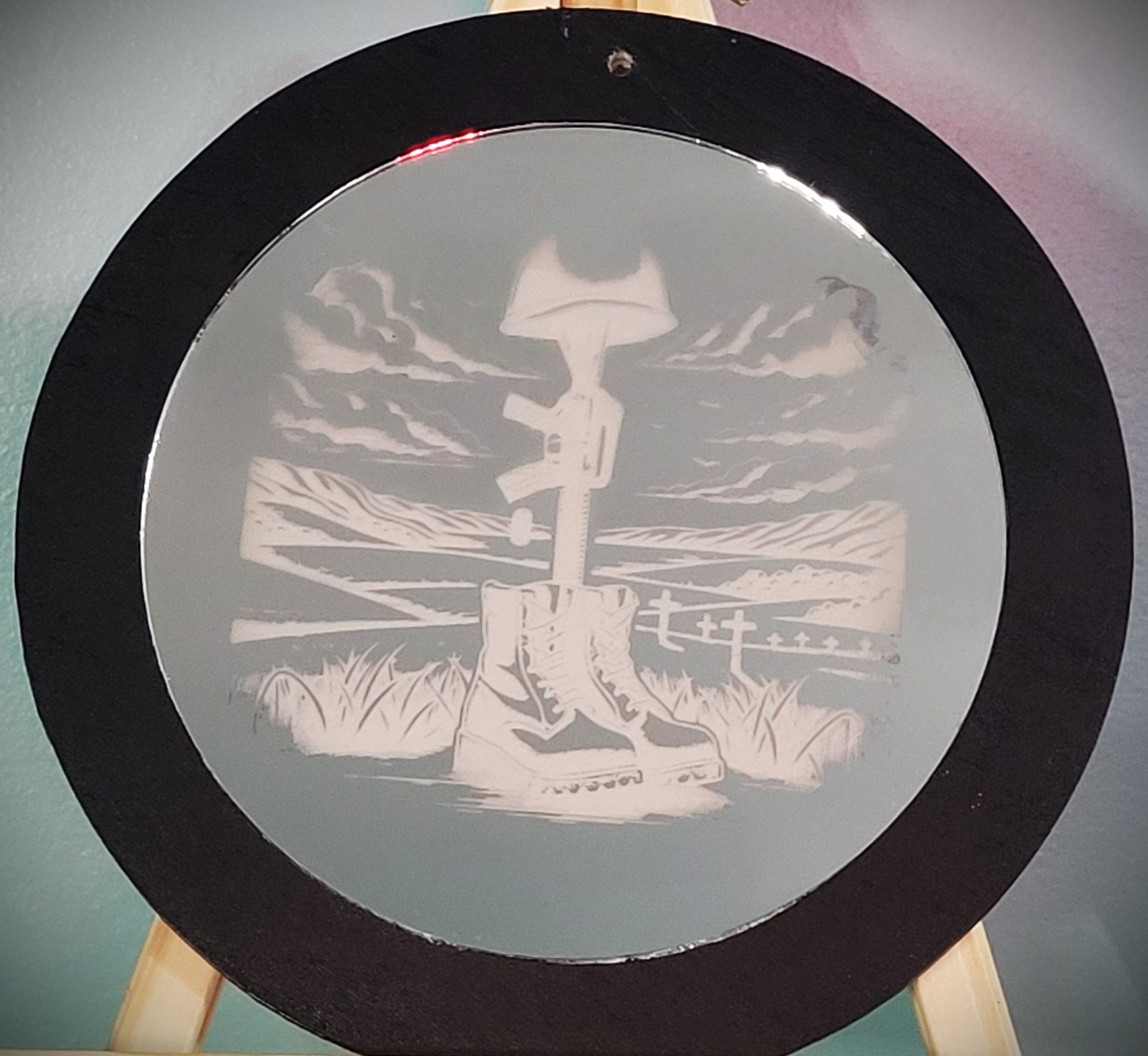 5" Mirror for Wall or Ornament $16