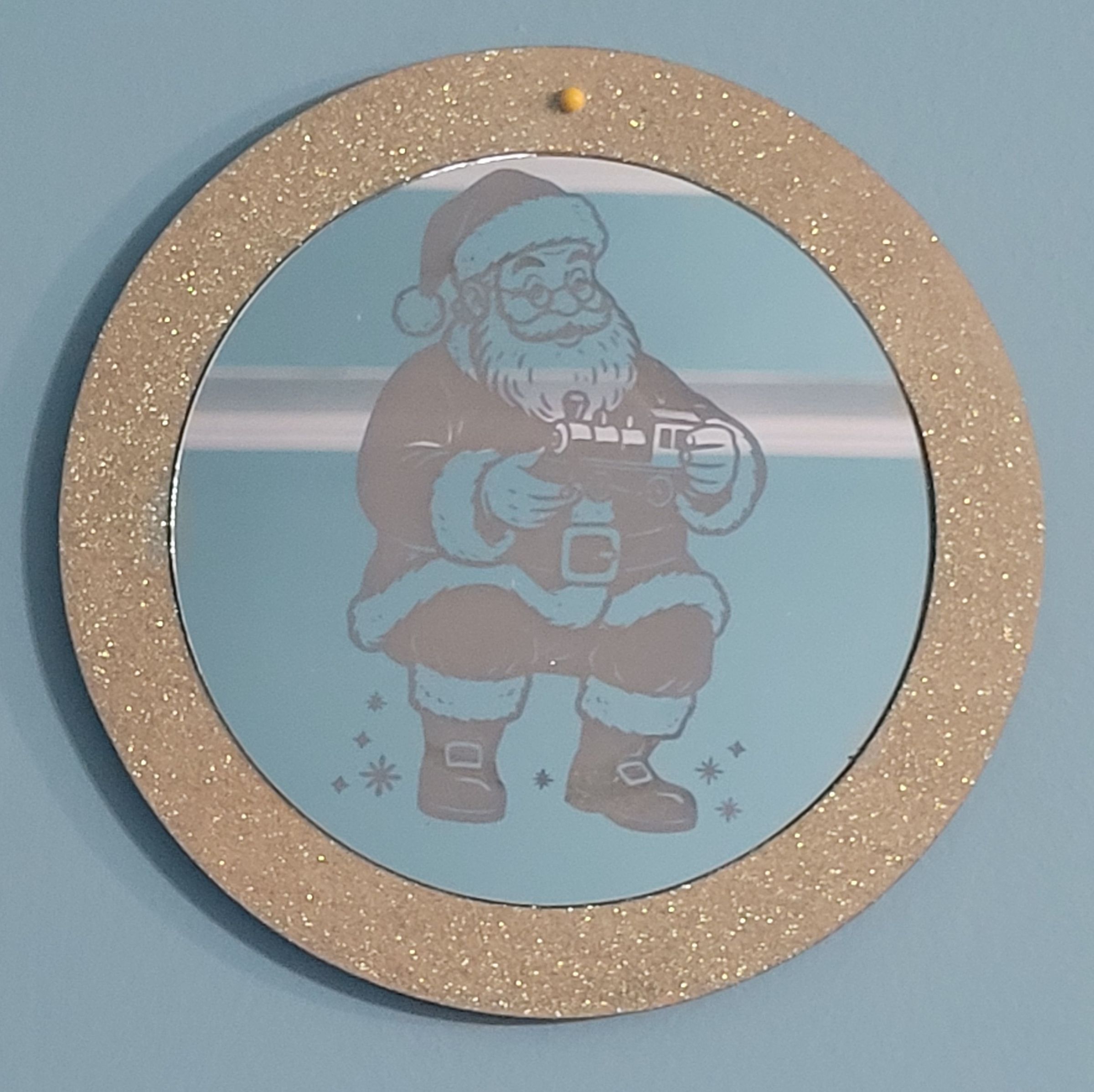 5" Mirror for Wall or Christmas Ornament $16