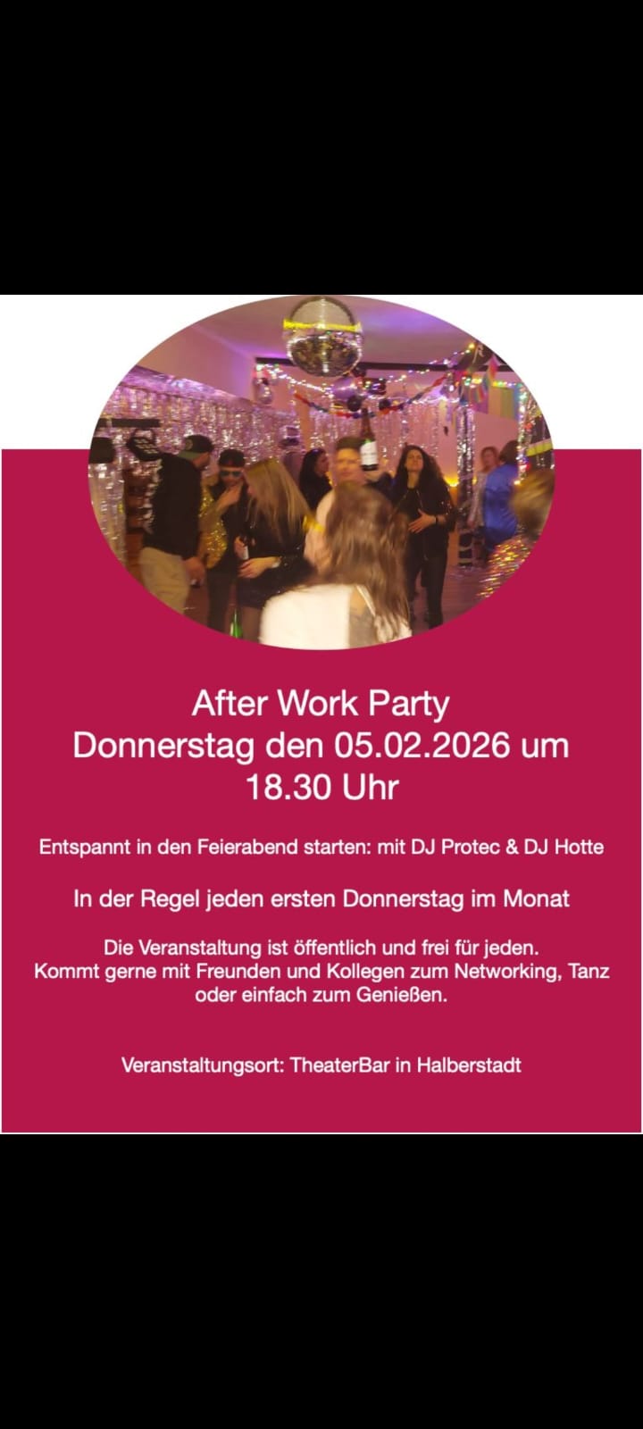 After Work Party Theater Bar Halberstadt 5.2.2026