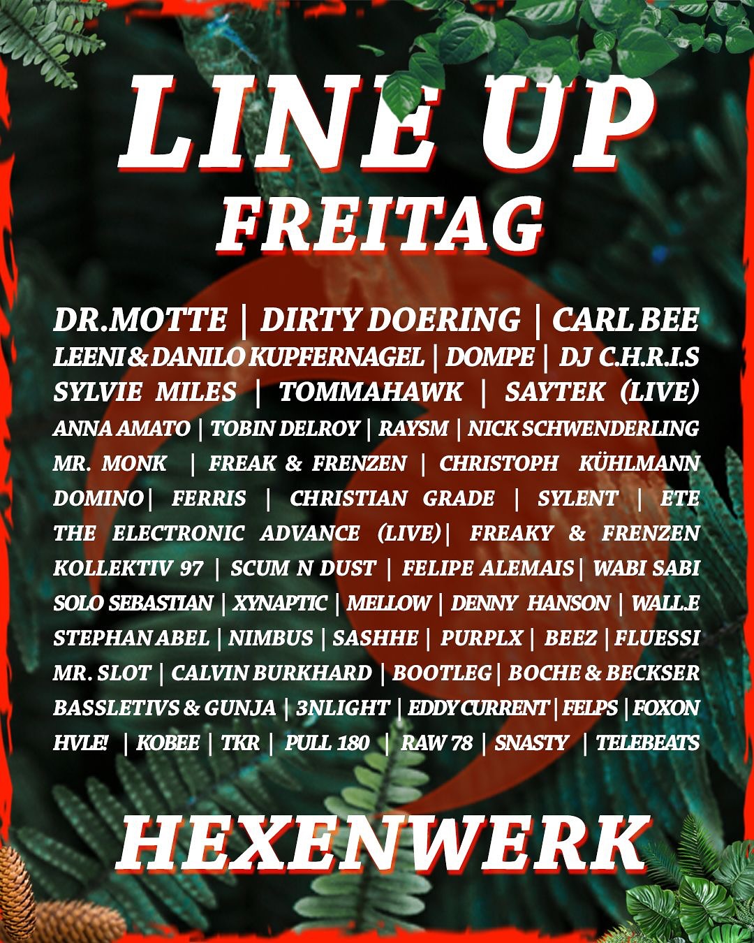 Hexenwerk Line Up Freitag