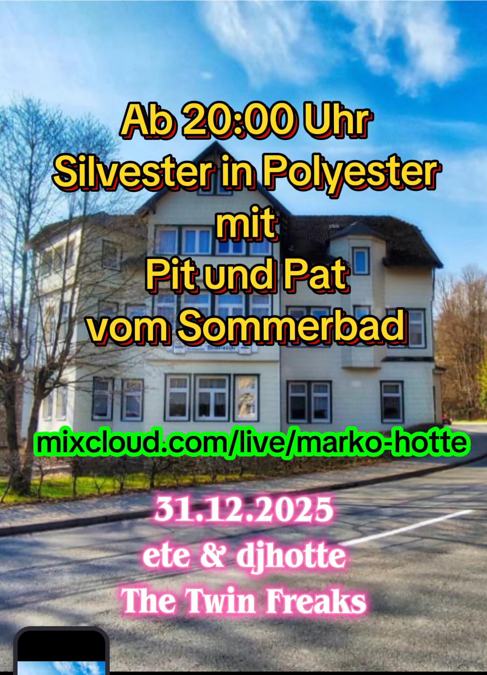 Silvester in Polyester mit ete & djhotte