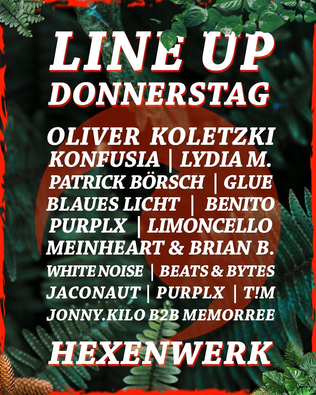 Hexenwerk Line Up Donnerstag