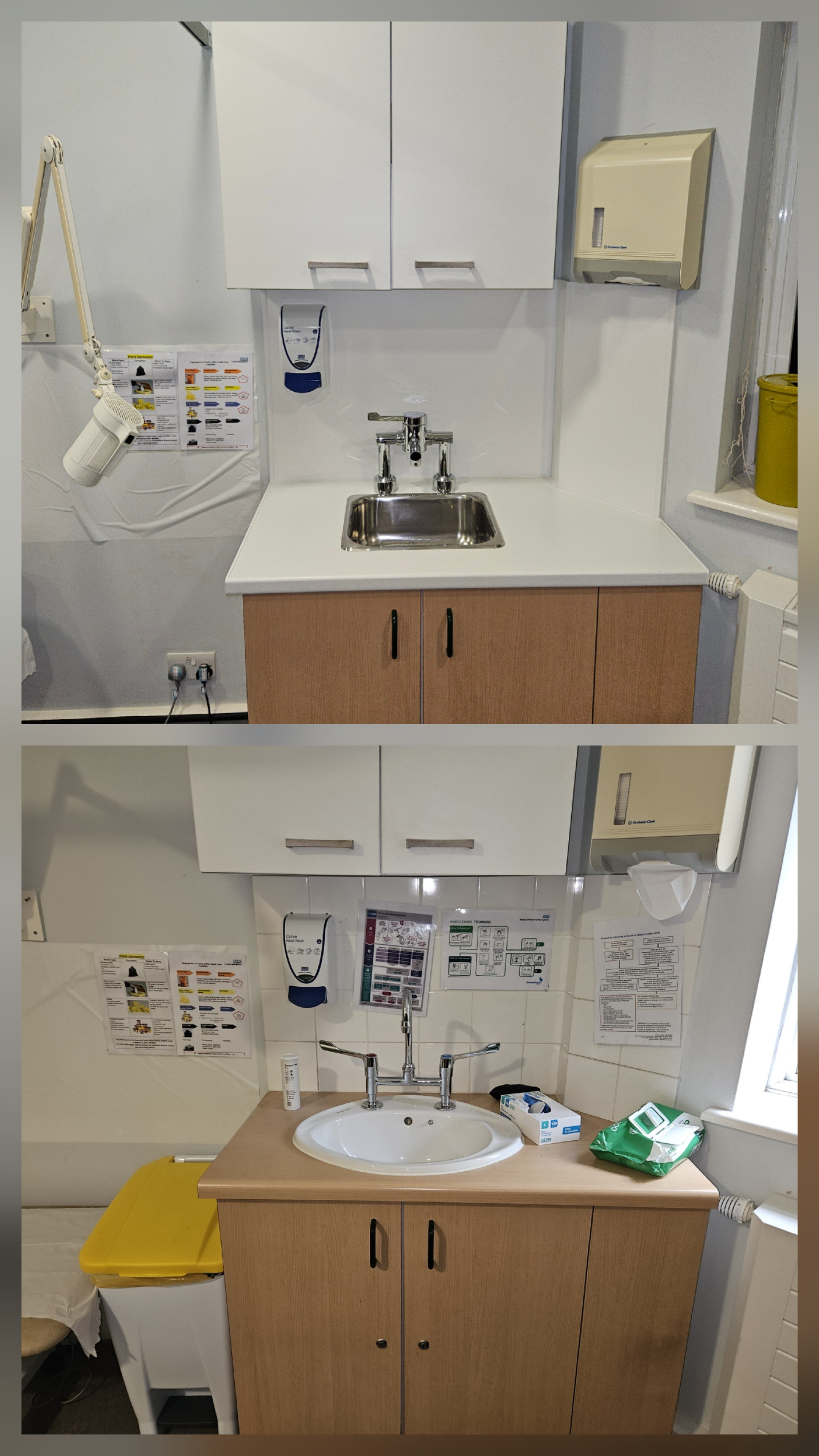 Non compliant sinks and taps changed in a G.P surgery 