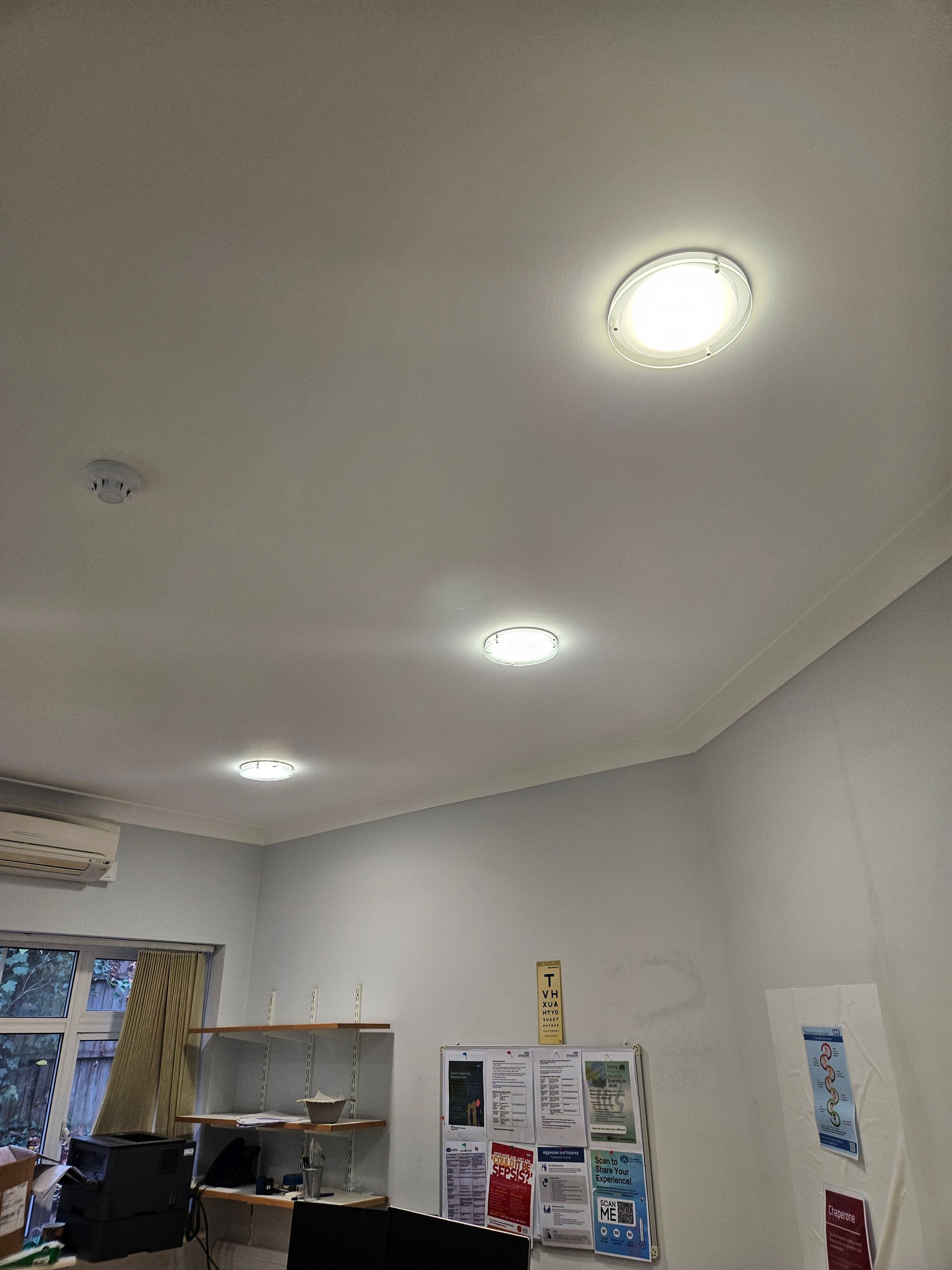 Flush lighting fitted 