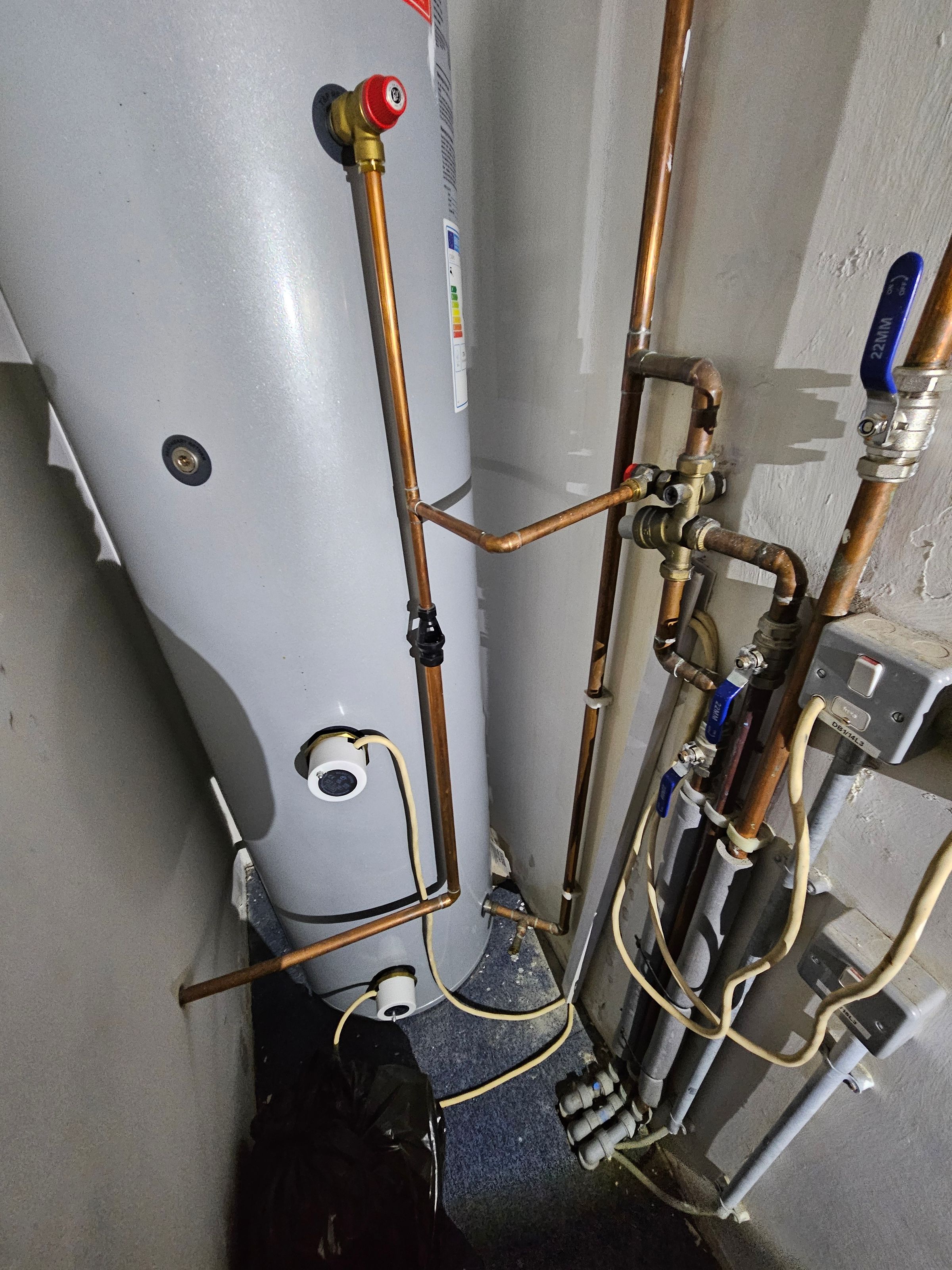 Hot water cylinder serviced by our in house engineers 