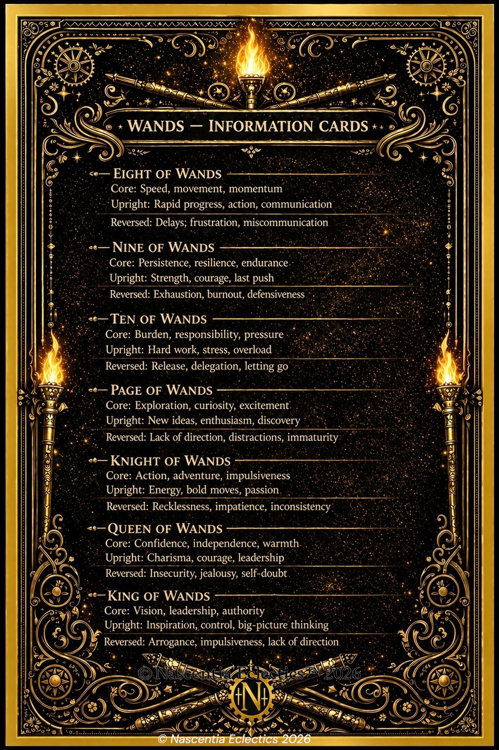 Minor Arcana 8-14 Wands