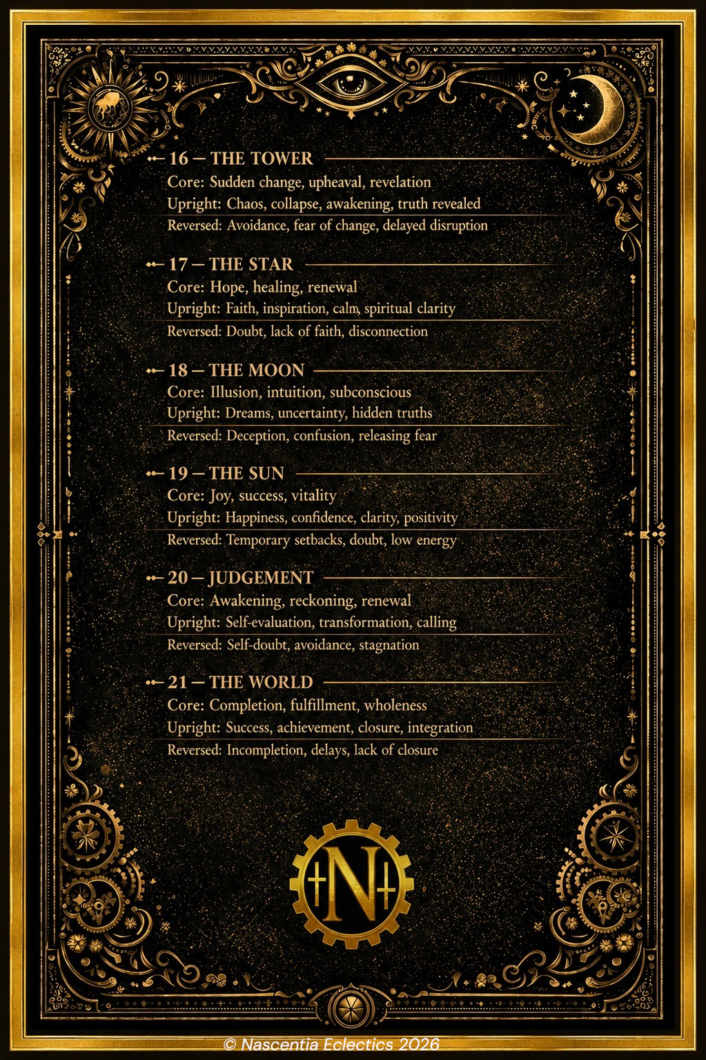 Major Arcana 16-21