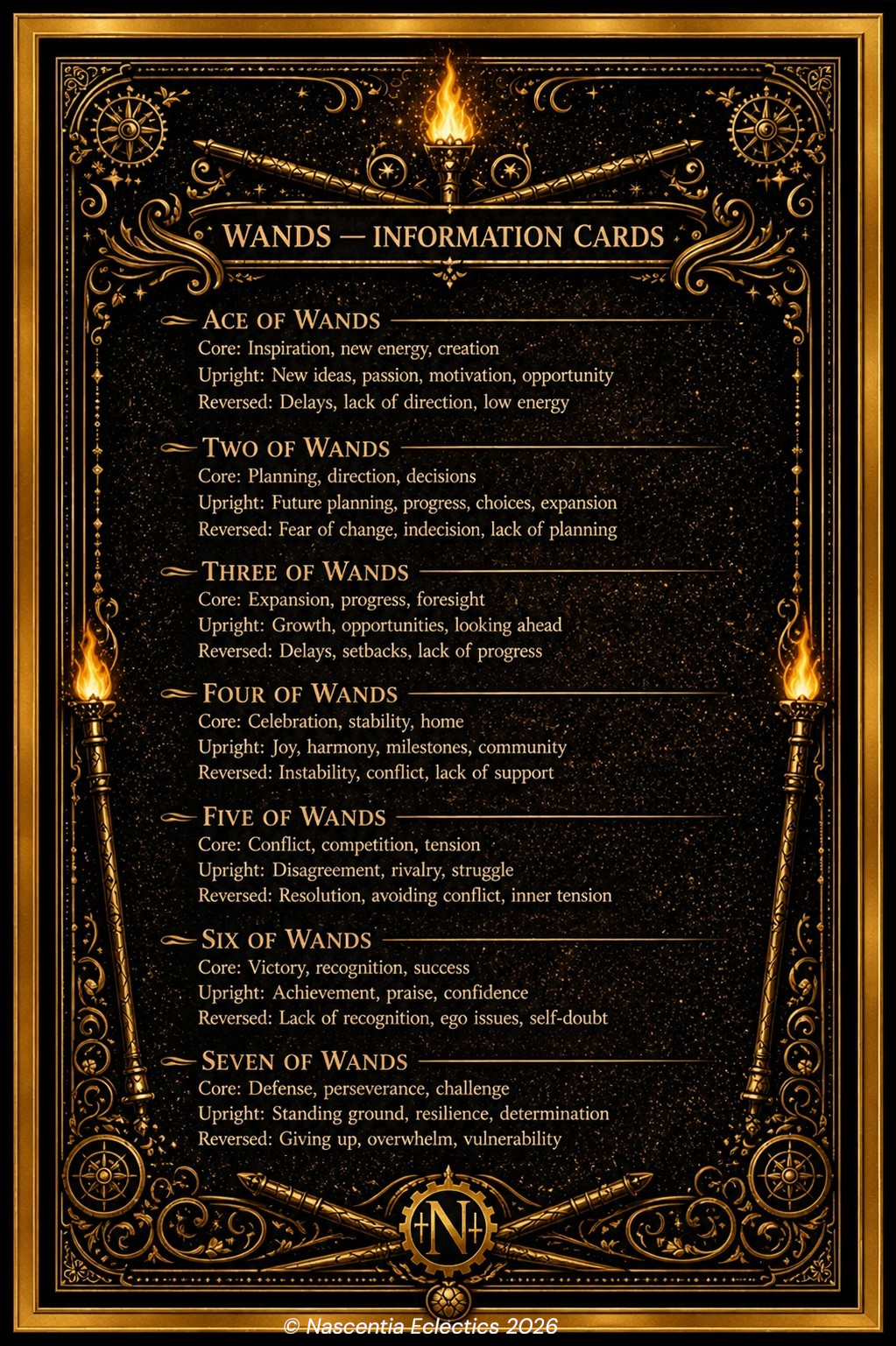 Minor Arcana 1-7 Wands