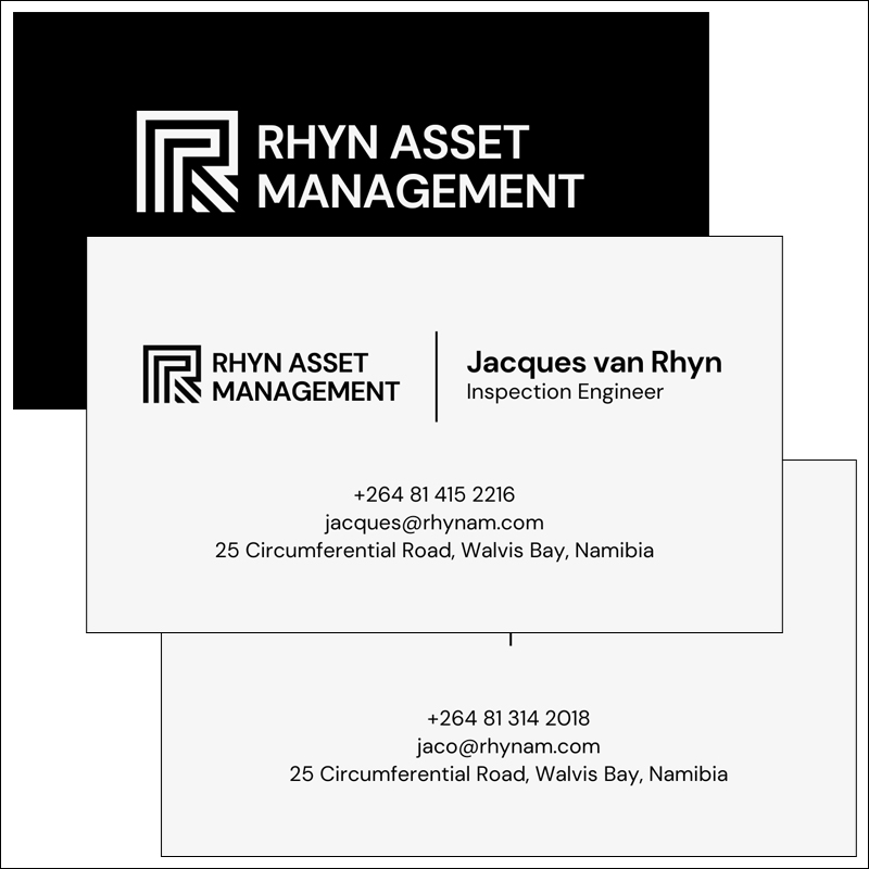 RHYN ASSET MANAGEMENT BUSINESS CARDS