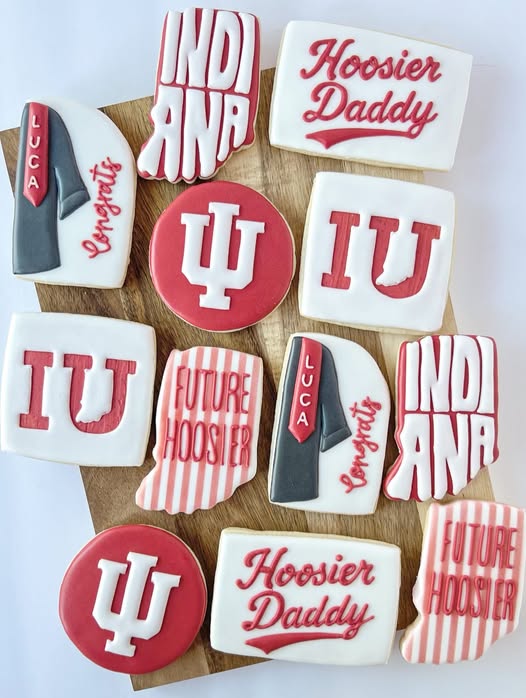 Indiana University Graduation Custom Sugar Cookies