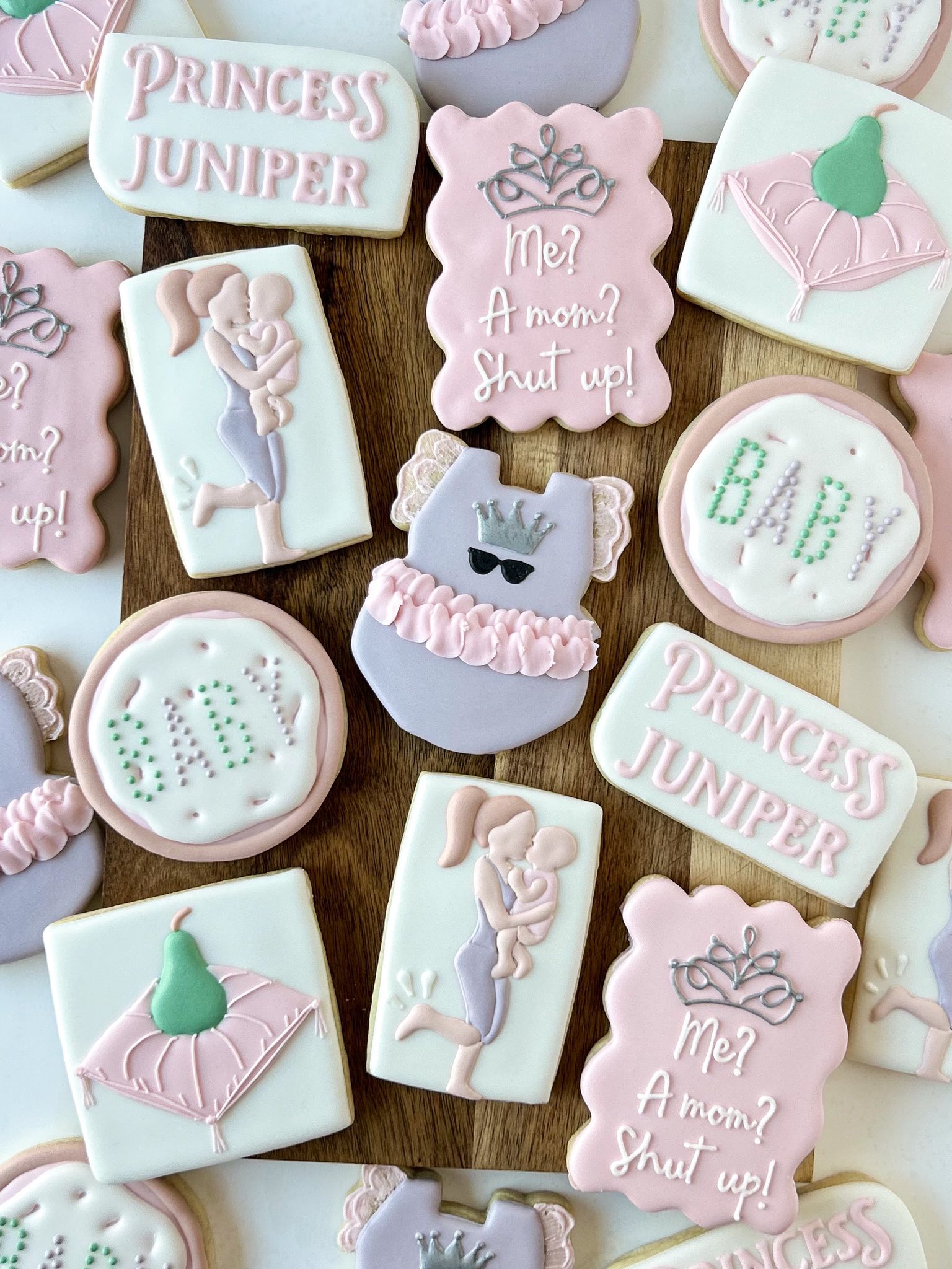 Princess Diaries Baby Shower Cookies