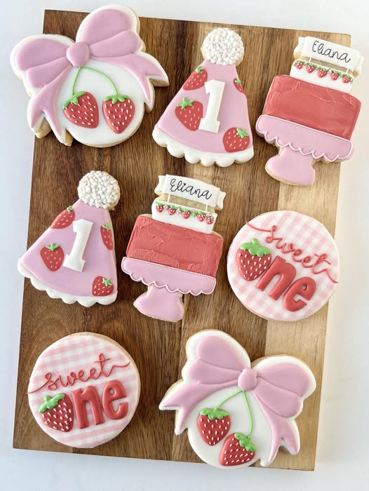 Sweet One Custom First Birthday sugar cookies