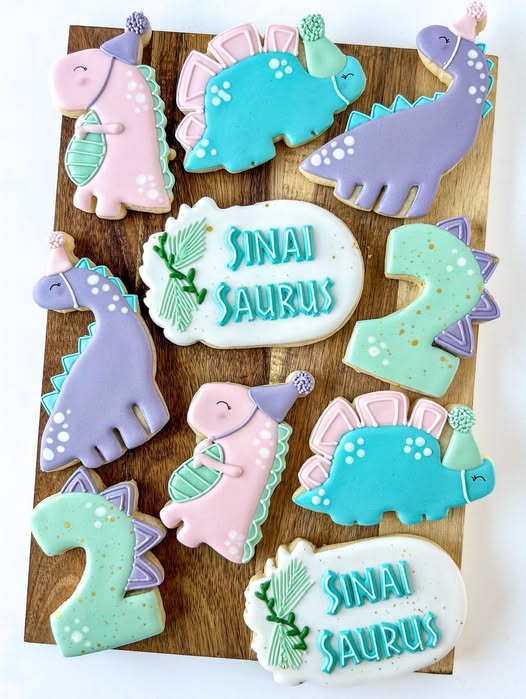 Dinosaur Birthday Custom Sugar Cookies