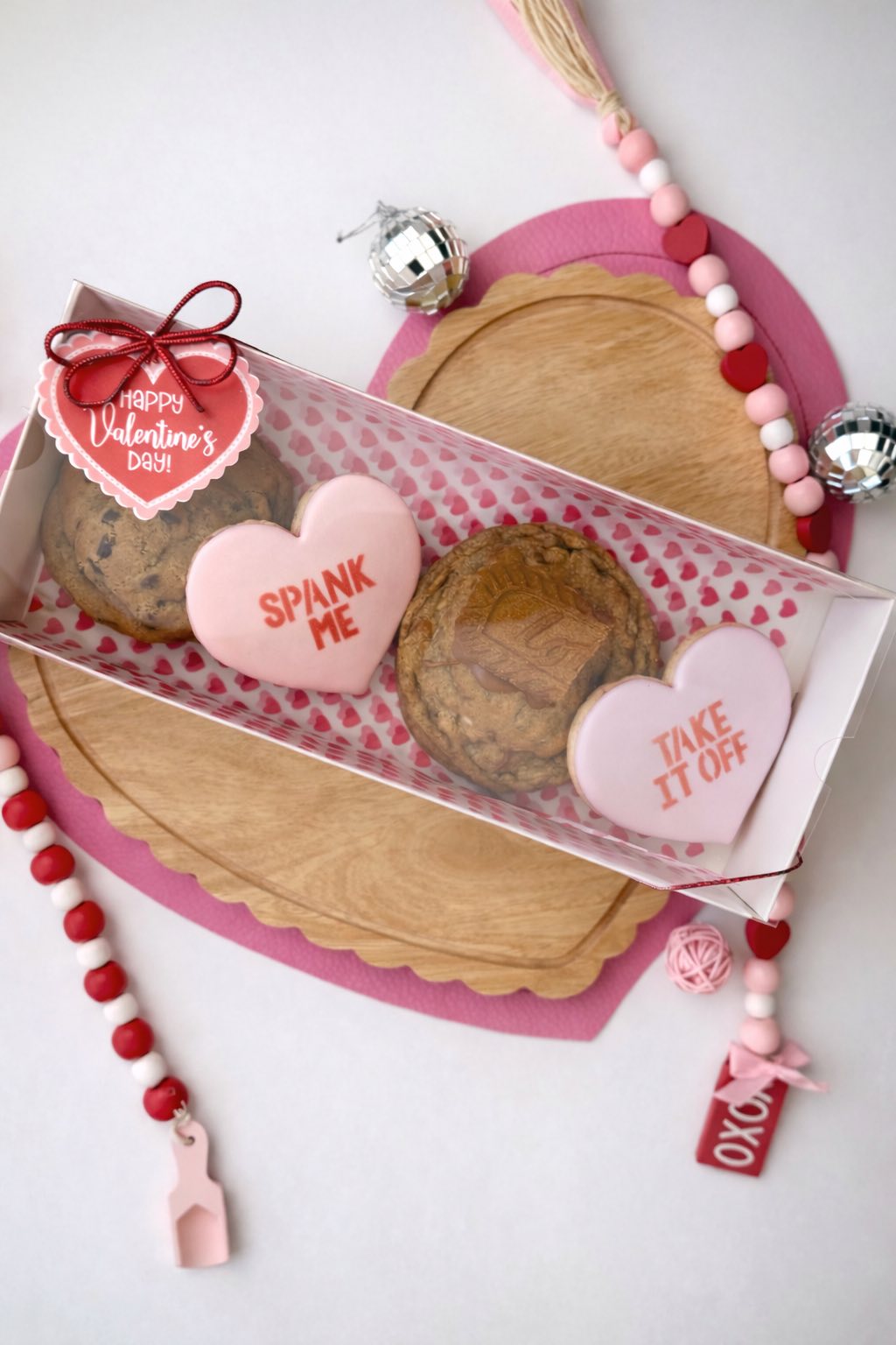 naughty adult valentines day cookie gift box