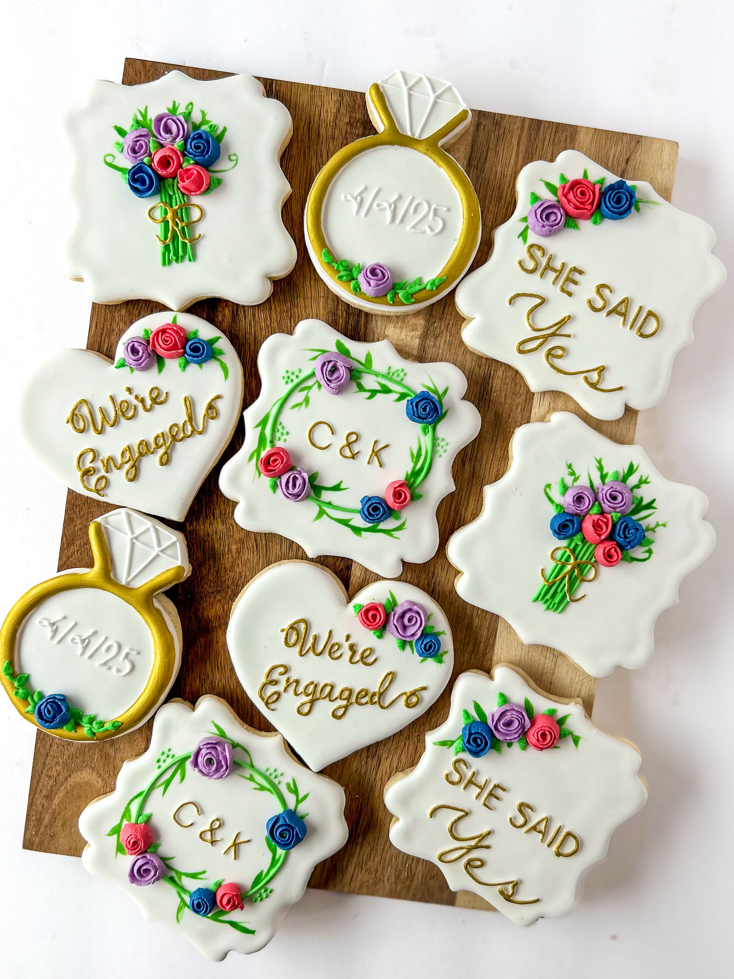 Engagement party cookies