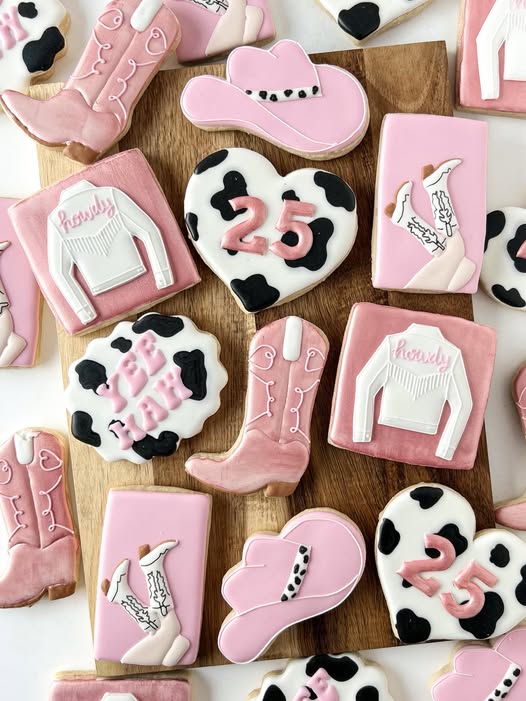 Rodeo Cowgirl Howdy Custom Birthday Sugar Cookies