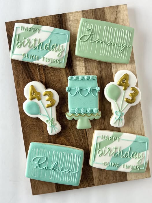 Custom Birthday Cookies 43rd Birthday