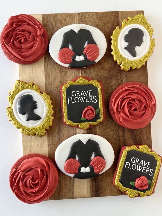 Grave Flowers Book Release Custom Sugar Cookies
