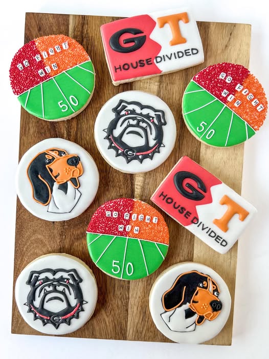 Football gameday custom sugar cookies