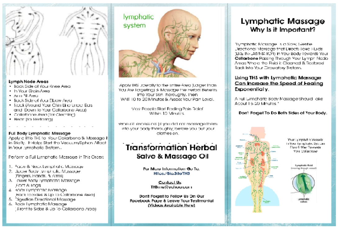 My Printable Lymphatic Massage Pamphlet Page 1