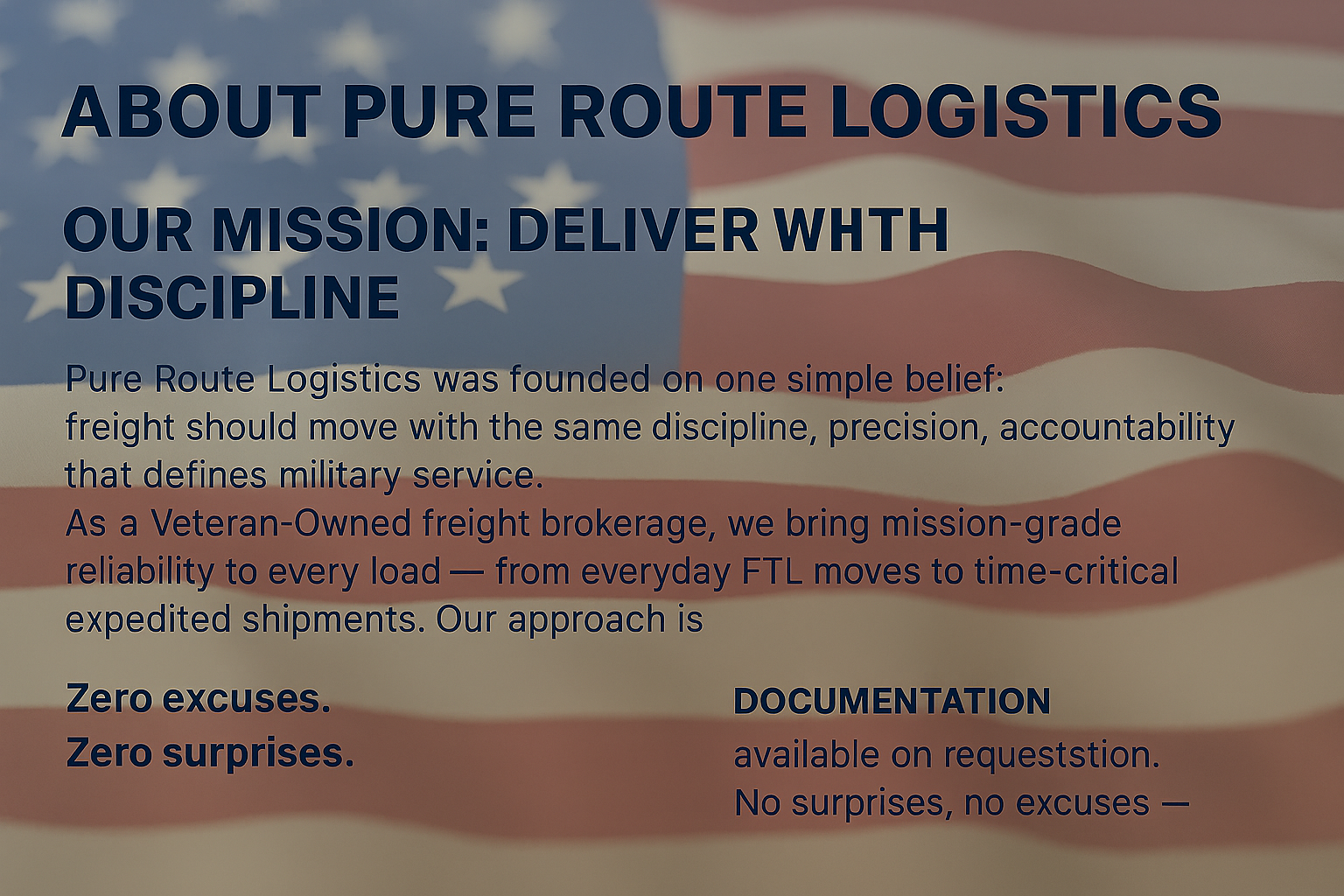 Contact Pure Route Logistics | Freight Quotes & Support's image
