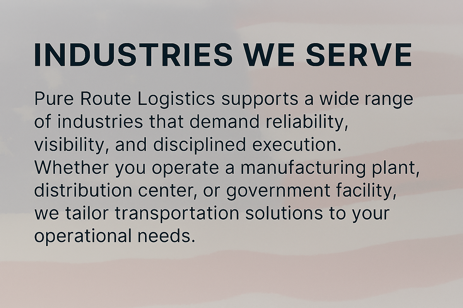 Contact Pure Route Logistics | Freight Quotes & Support's image