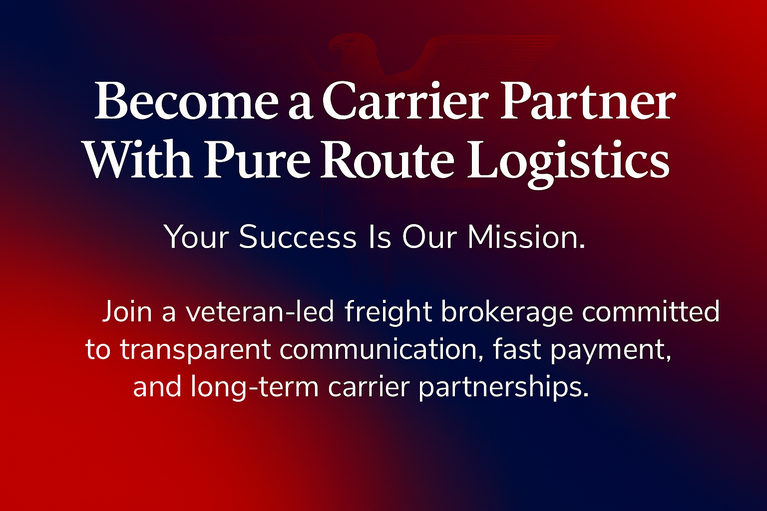 Contact Pure Route Logistics | Freight Quotes & Support's image