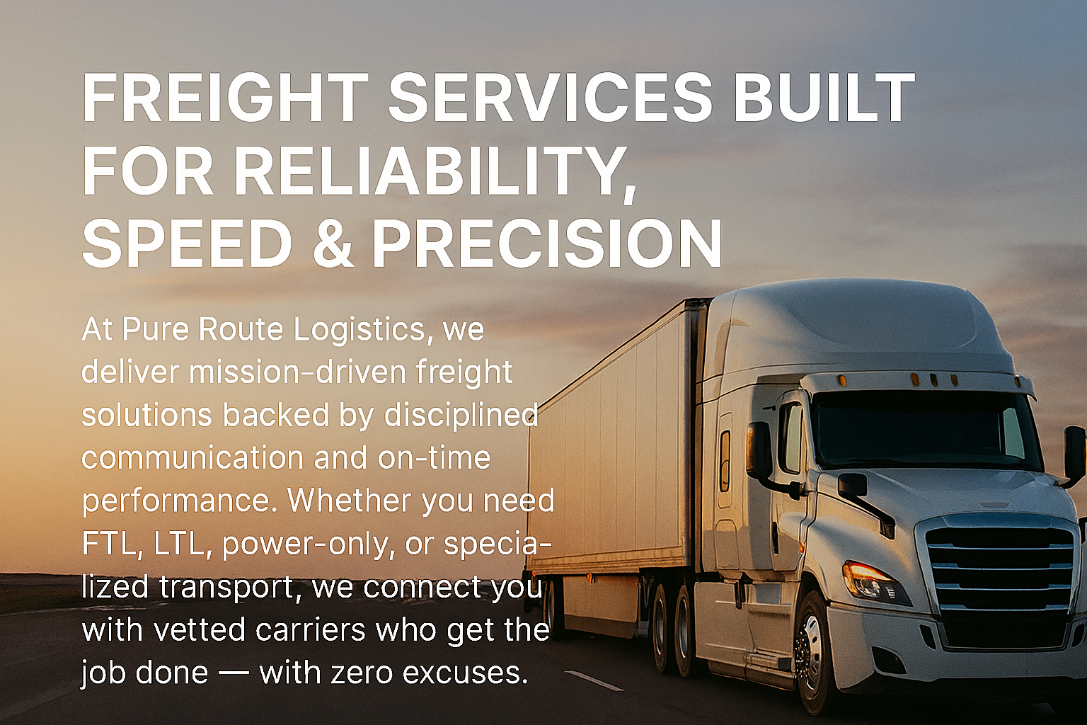 Contact Pure Route Logistics | Freight Quotes & Support's image