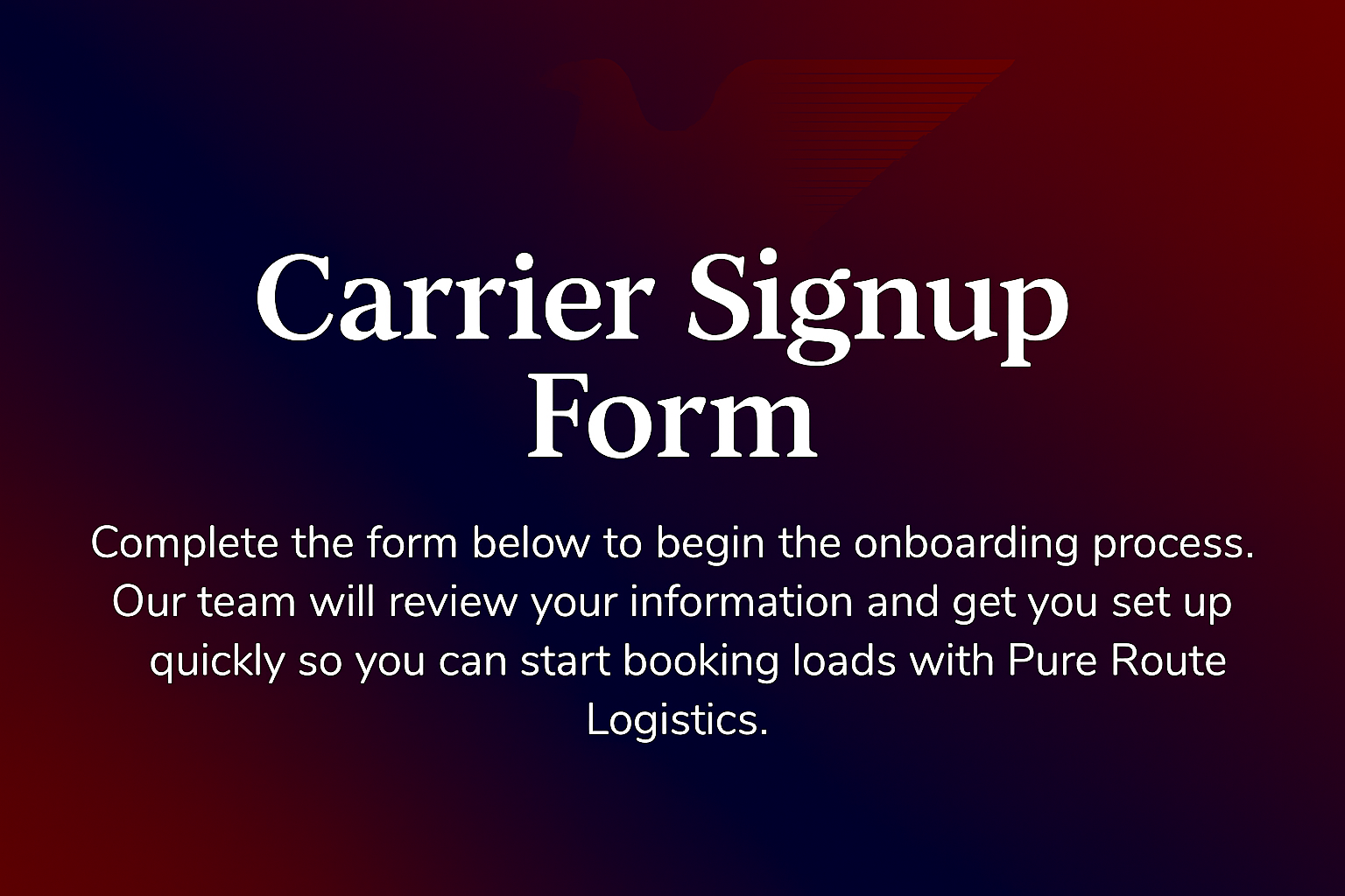 Contact Pure Route Logistics | Freight Quotes & Support's image