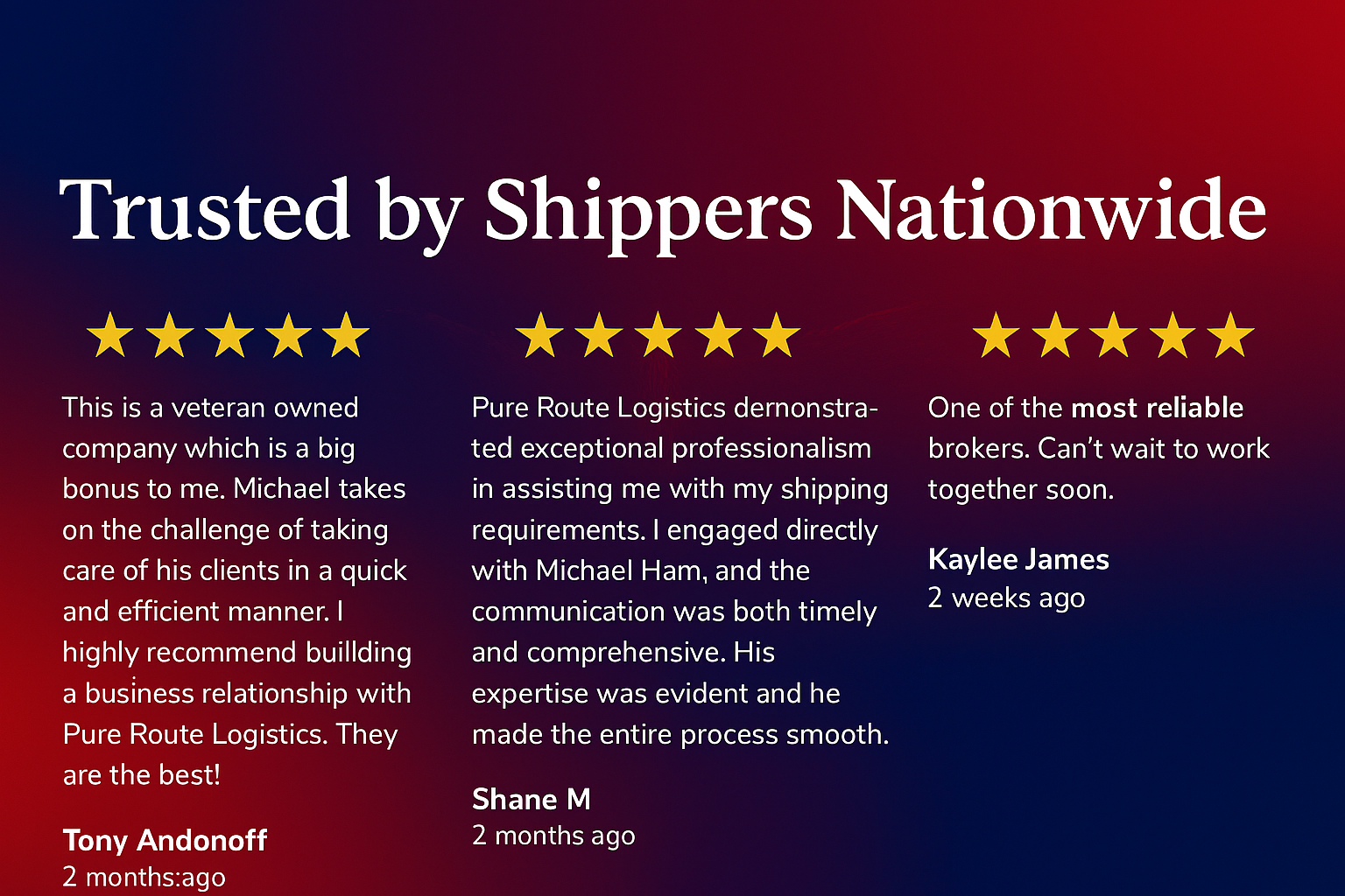 Contact Pure Route Logistics | Freight Quotes & Support's image