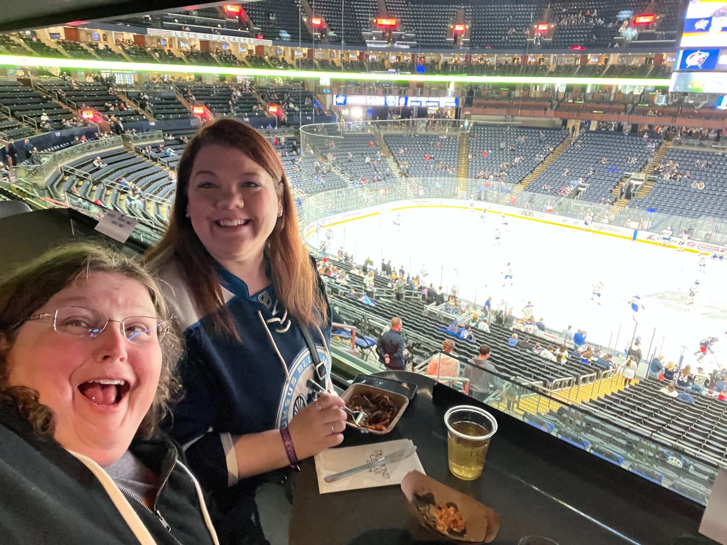 Christine and TAM BlueJackets Hockey Nationwide Areena, Columbus OH