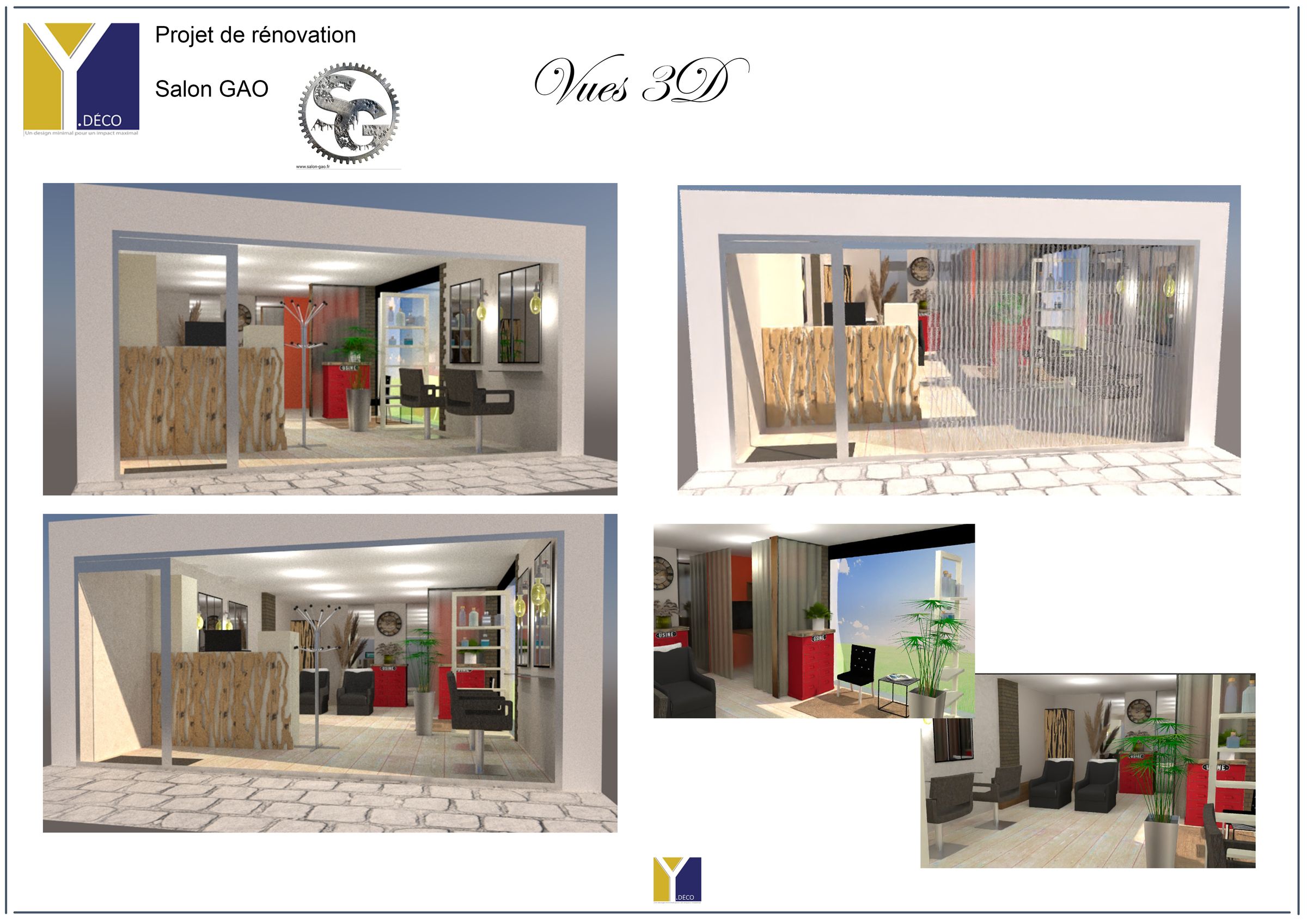 Projet de relloking d'un salon de coiffure