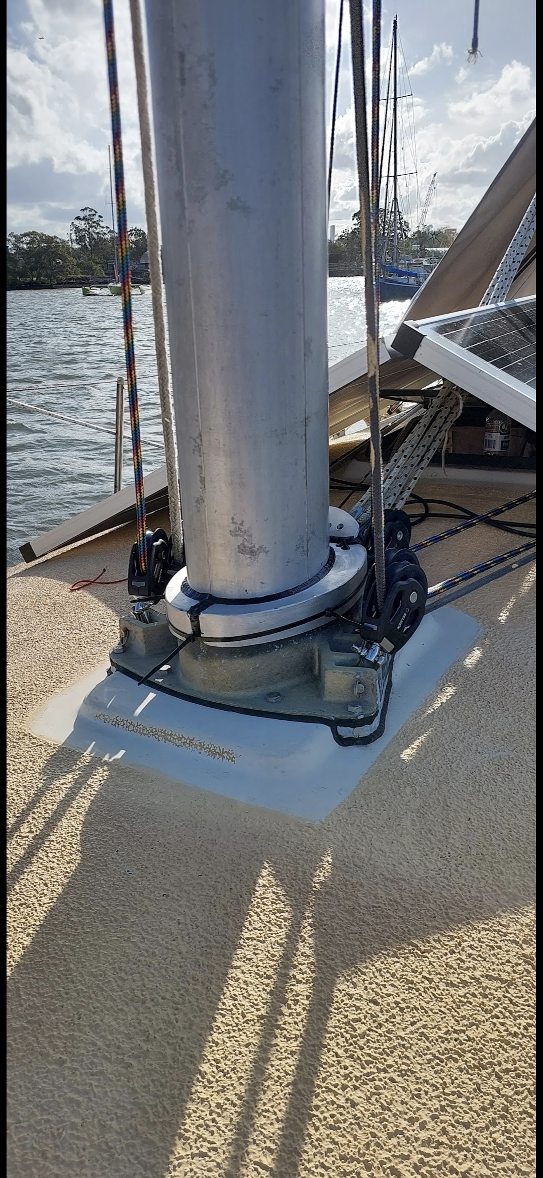 mast boot fitted using Sikaflex 291