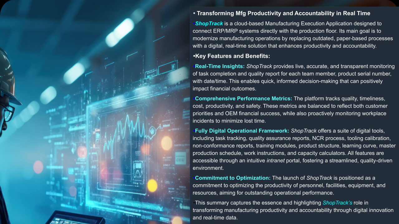 ShopTrack MES, Apps's image