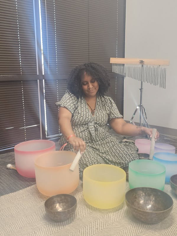 Immerse yourself in a world of Zen by uncovering the beauty of the sounds of a session with the Crystal Bowls and Crystal Singing Pyramid along with other sound healing instruments.