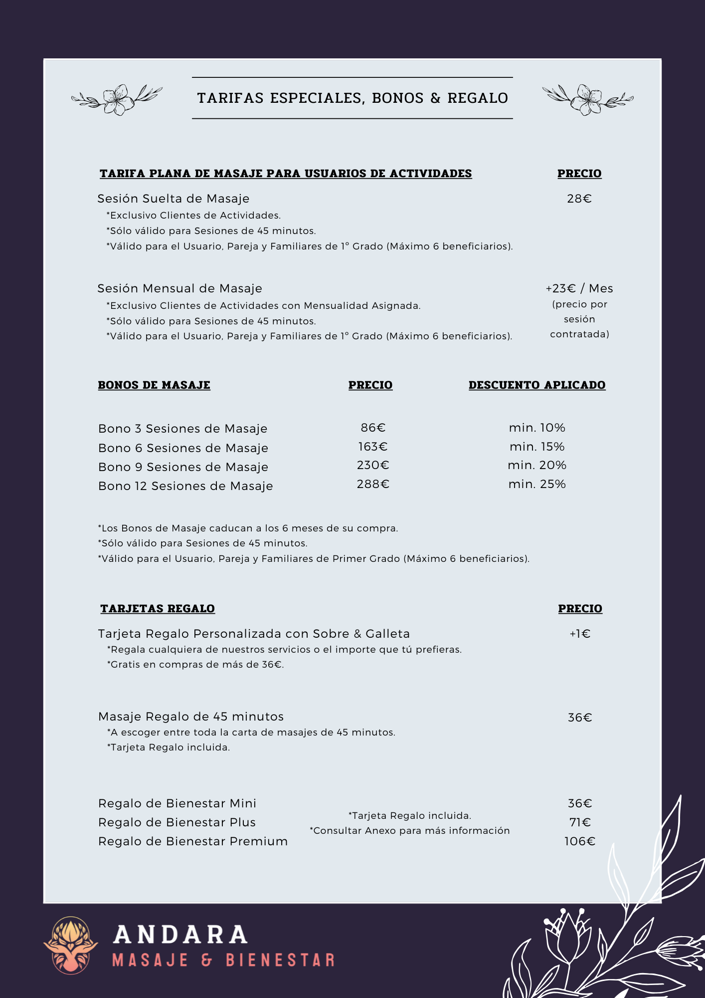 Especiales, Bonos & Regalos