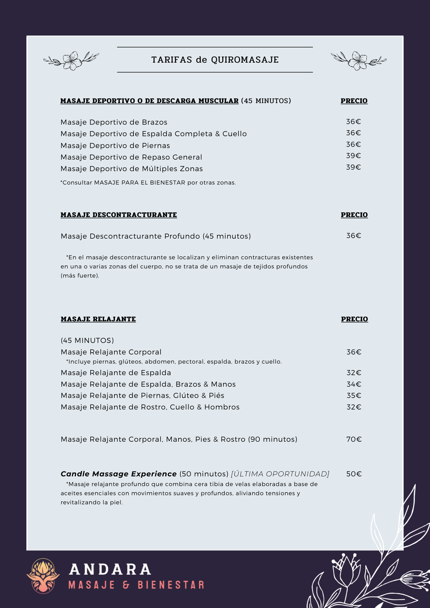 Deportivo, Descarga Muscular, Descontracturante & Relajante