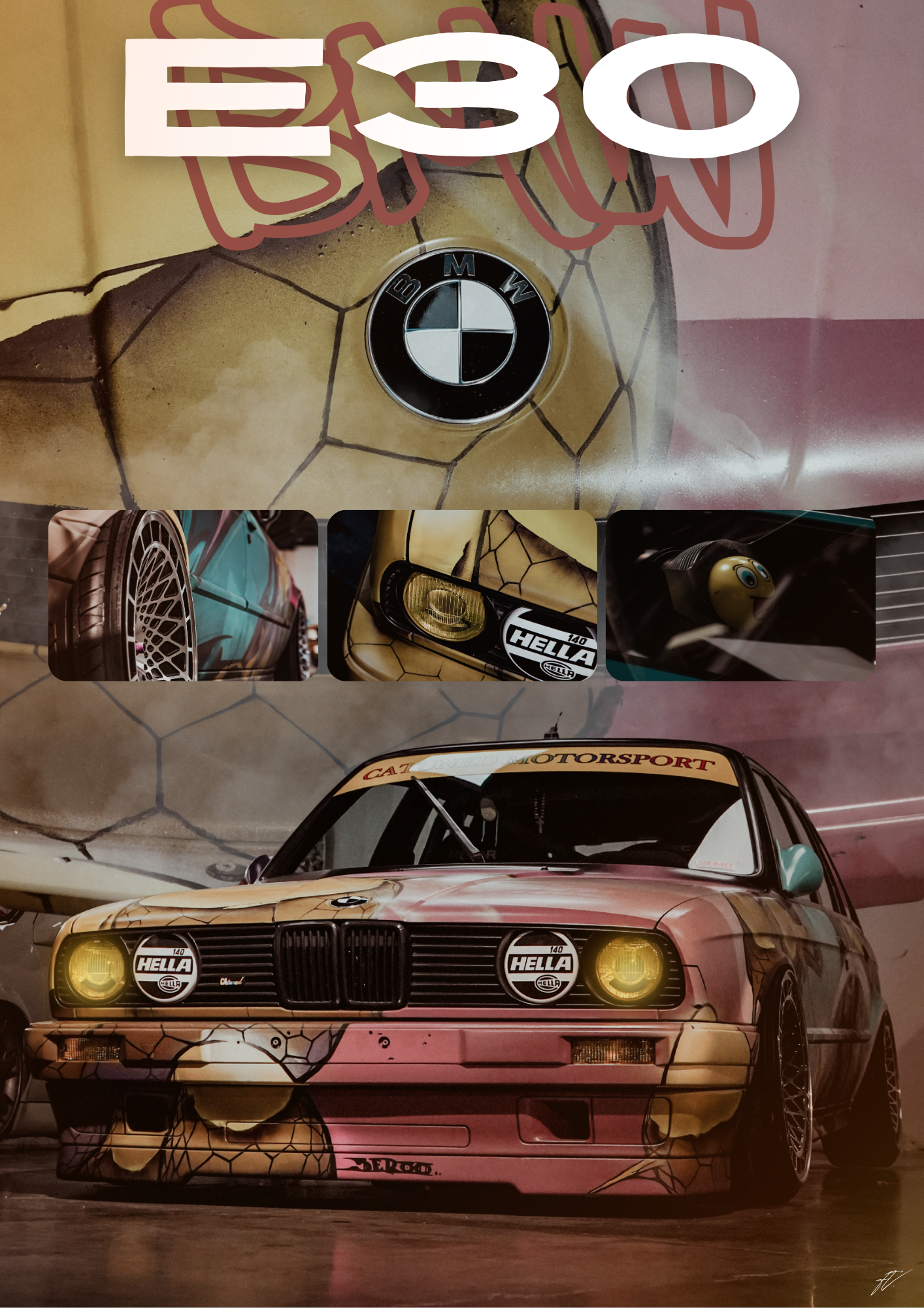 BMW E30 PACE MUSEUM POSTER