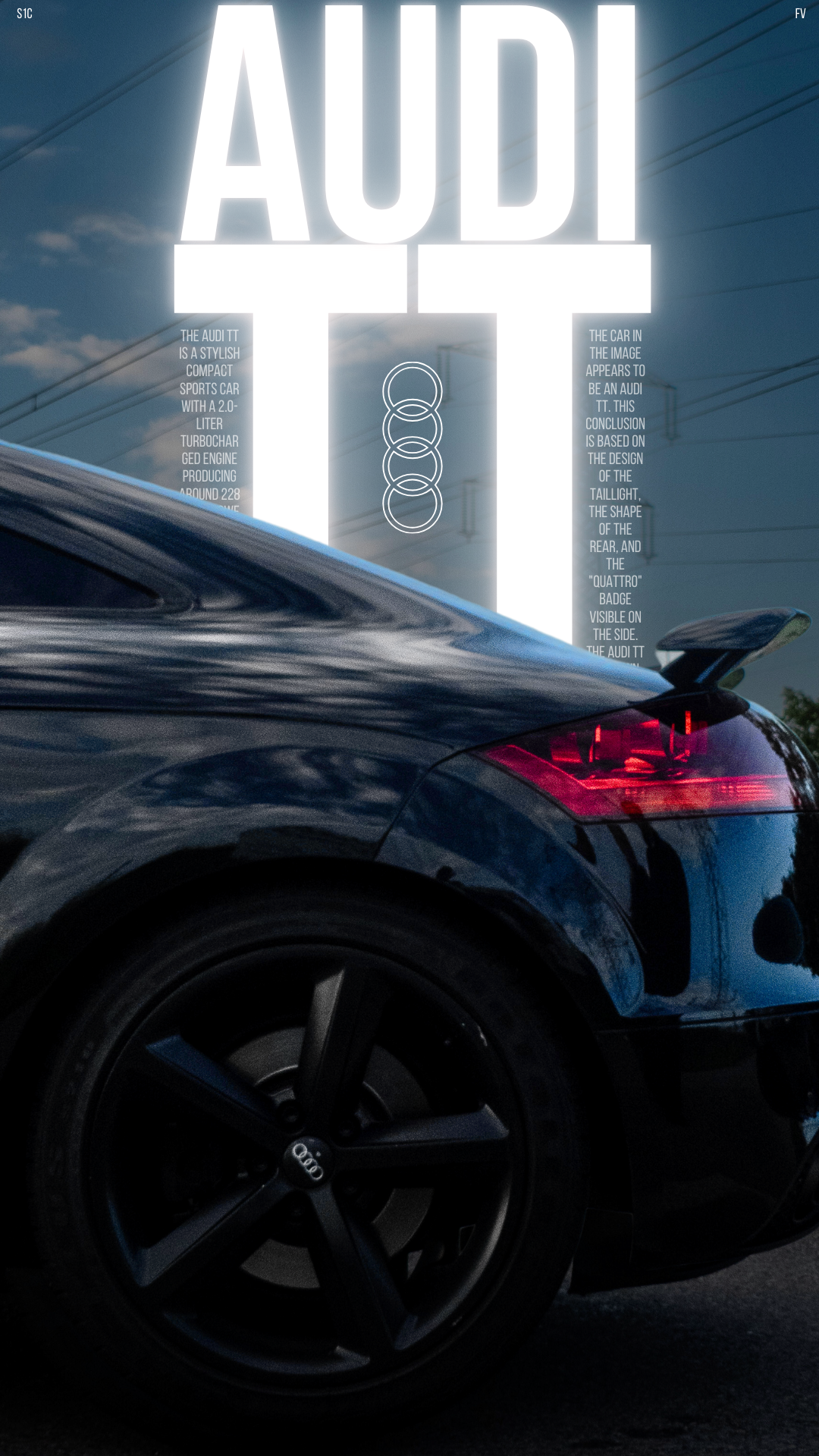 AUDI TT Poster