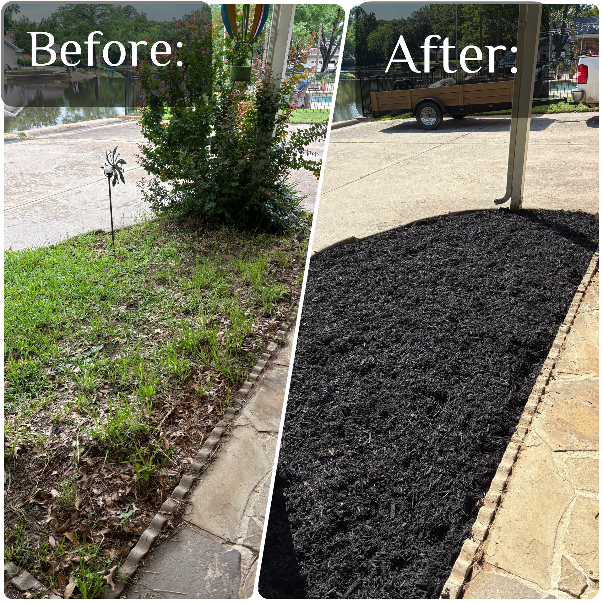 Bagless Leaf Removal Arlington TX | Five Star Landscaping's image
